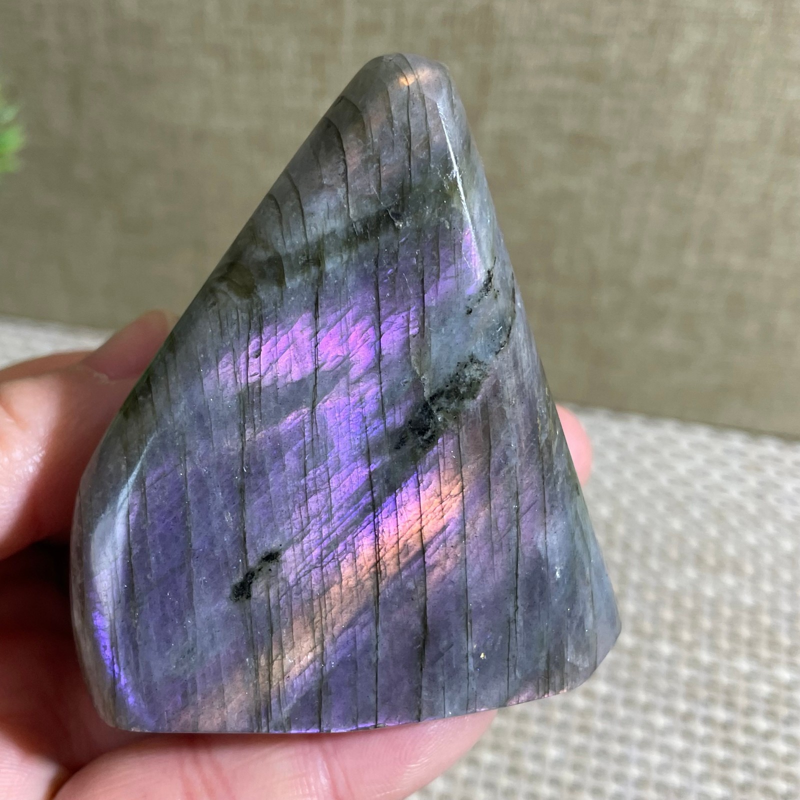 Rare Flashy Labradorite Slab Crystal Rough Gemstone Raw Labradorite Rough 177g