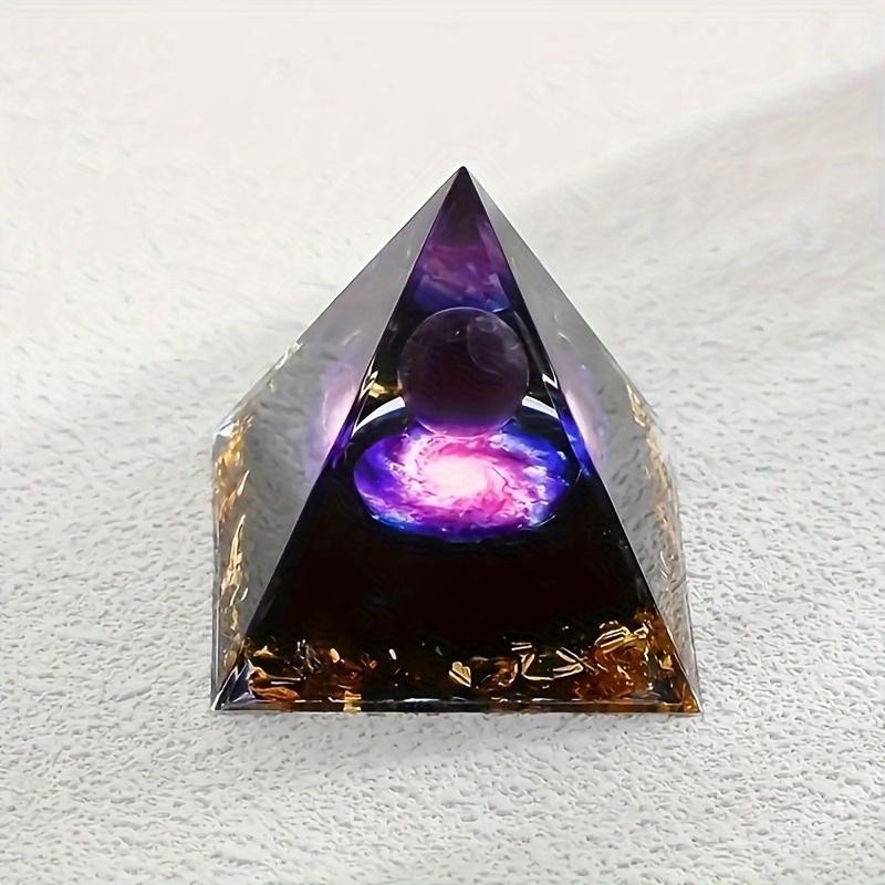 Amethyst Crystal Ball Pyramid Raw Stone Home Decor Wealth Stress Relief Reiki