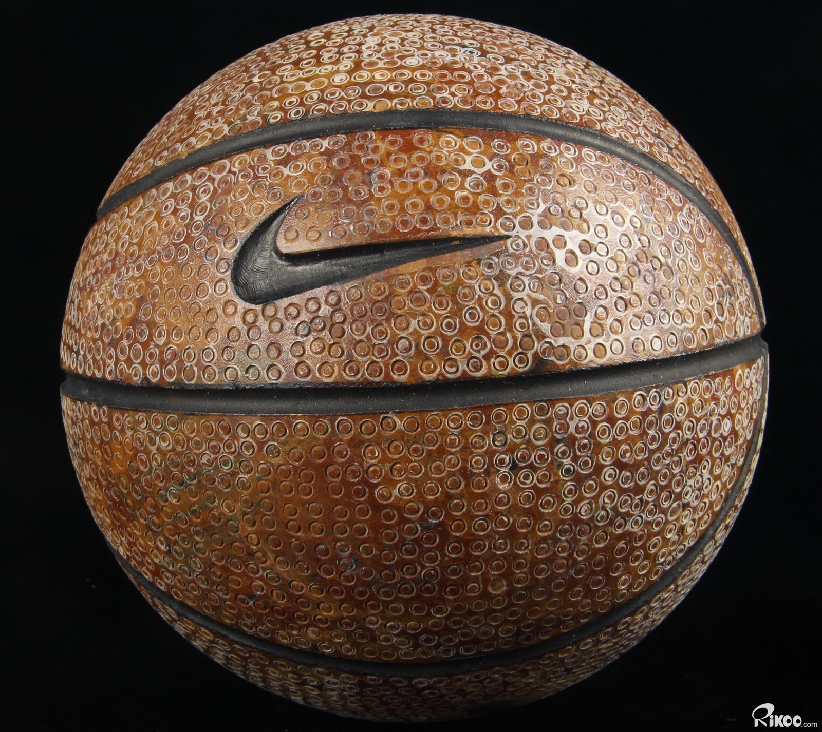 New! Basketball 6.0″ Dinosaur Egg Agate Carved Crystal Sphere, Crystal Healing