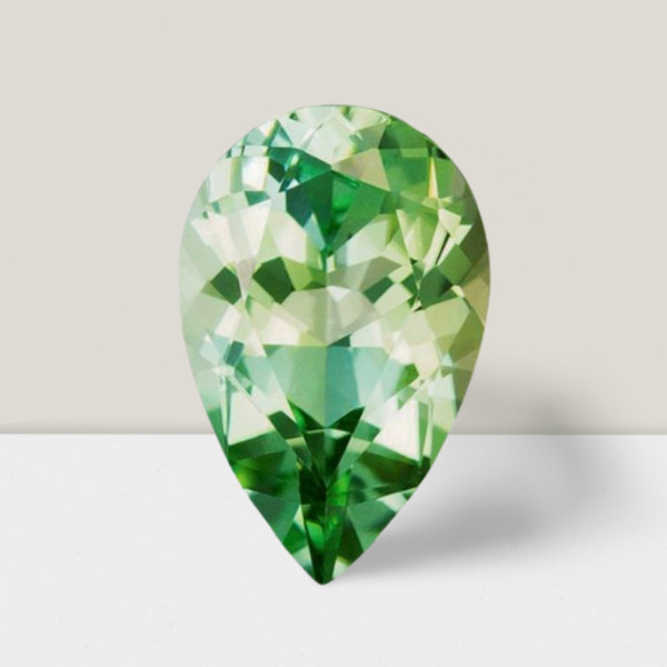 Green Tourmaline Pear Cut Gemstone 2 Cts – 9×6 mm VVS Loose Gem