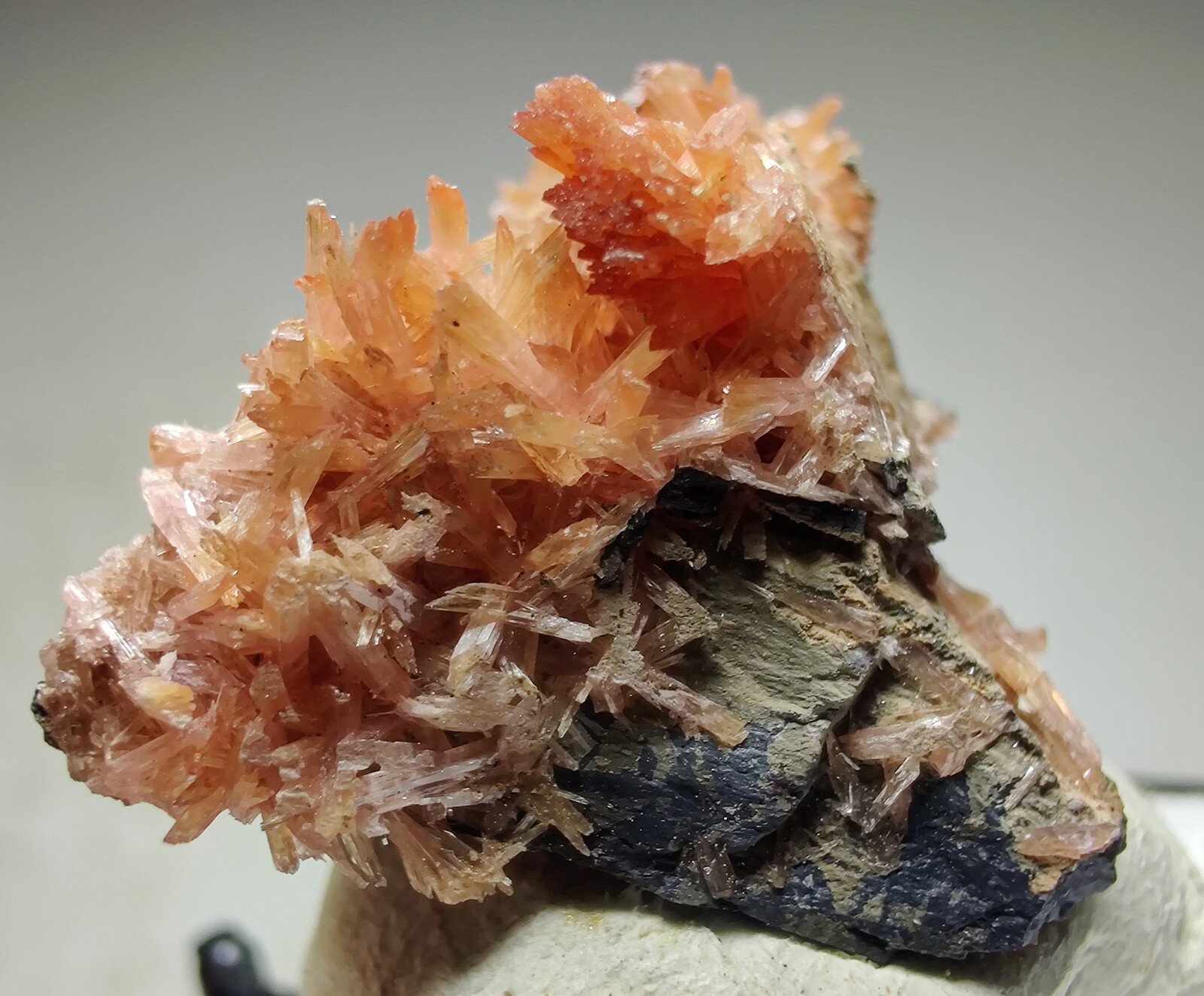Inesite crystals, rare! N’Chwaning I Mine, South Africa. 2.1 cm.