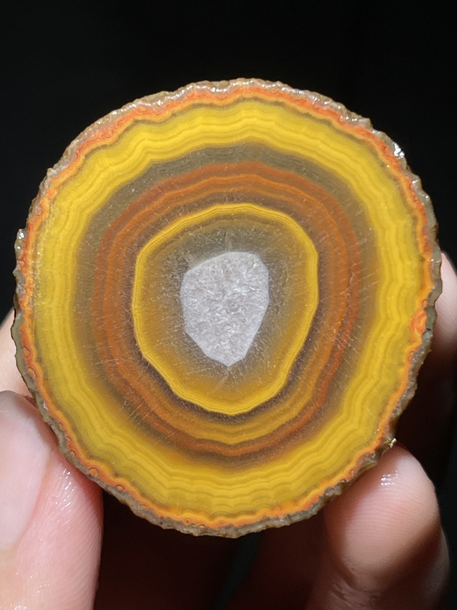 1pair China Agate Crystal Geodes Slices Natural Warring States Red 76g A43