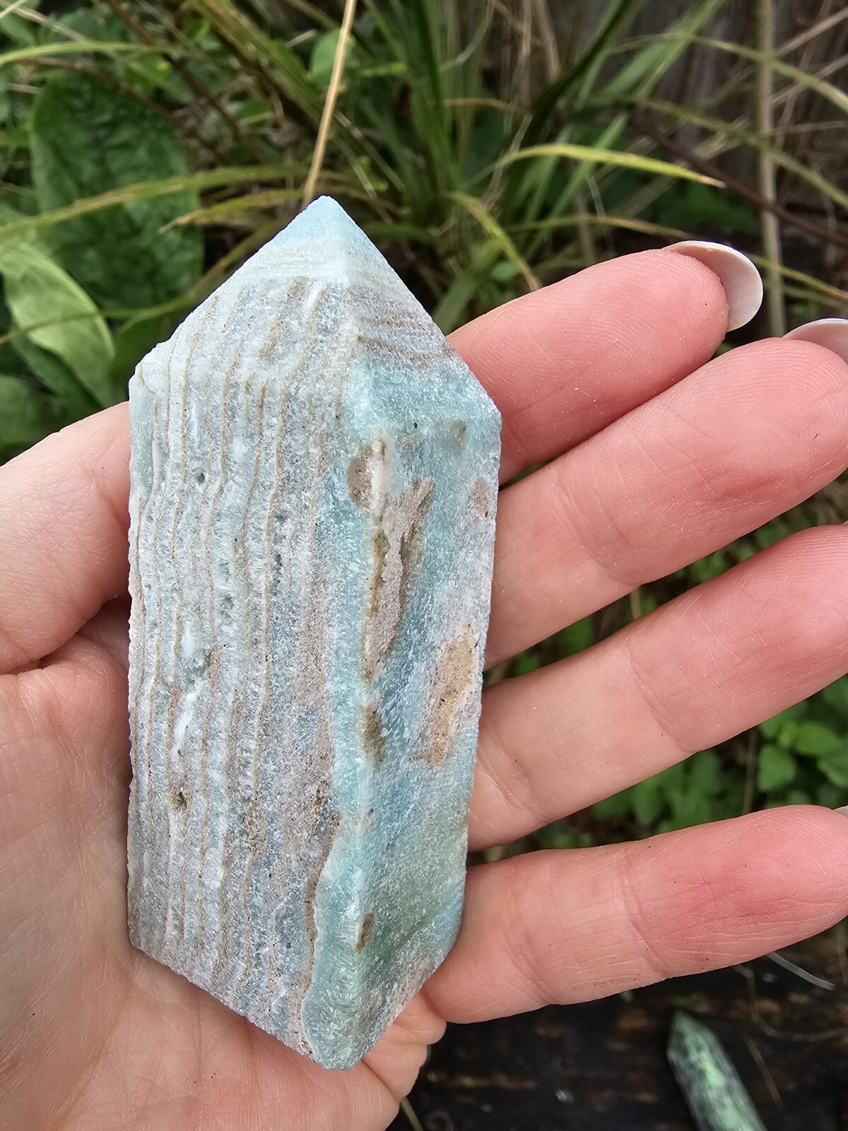 Blue Hemimorphite Tower Point Healing Harmony Calming Truth Activation 7.8cm