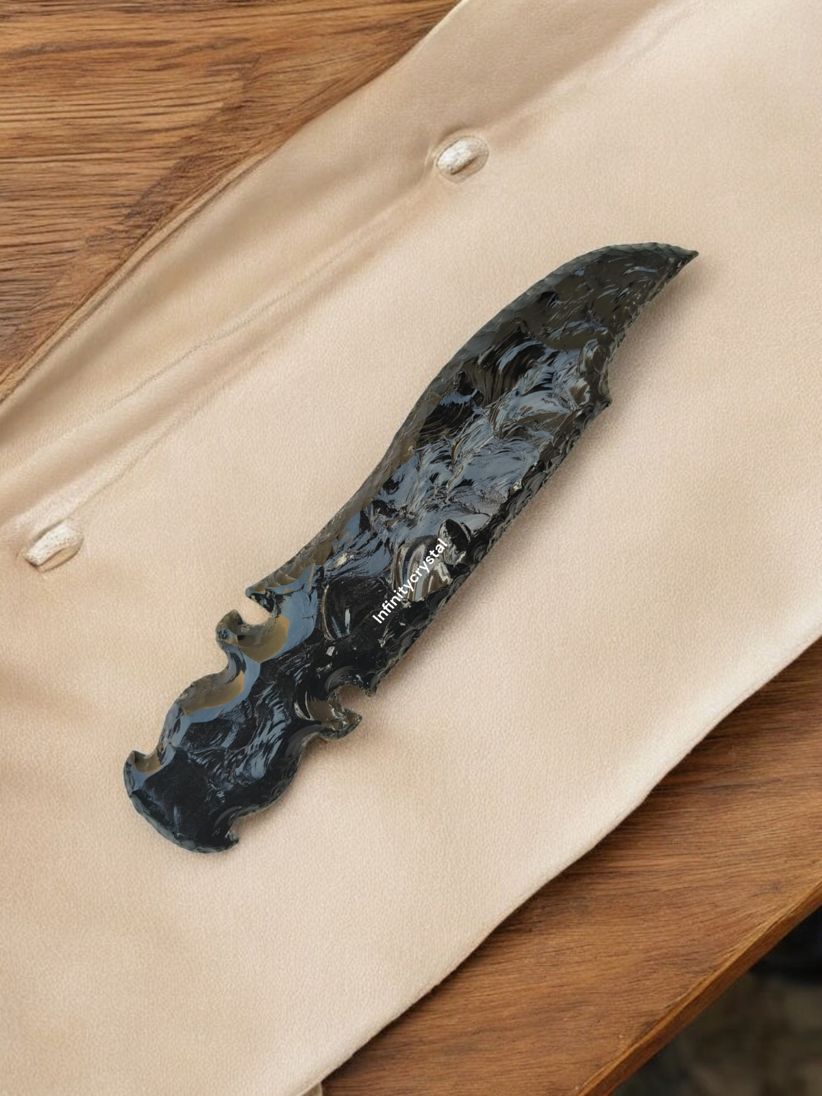 10″Black Obsidian Blade Knife Crystal Dagger Athame,Viking Sword 10″Inches.