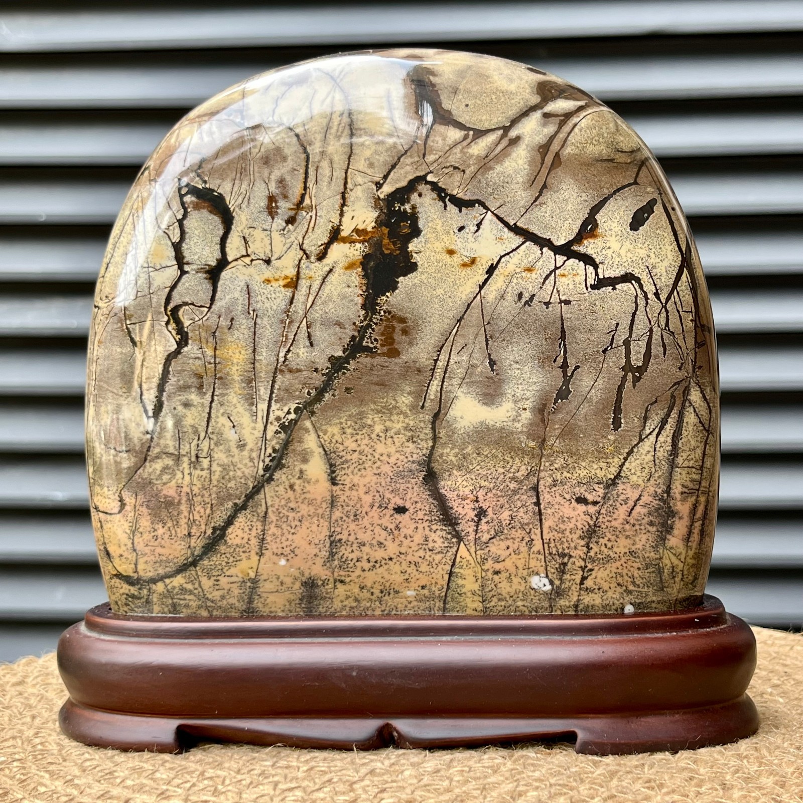 4.6 lb Traditional Scenic Stone Natural Pattern Display Home Decor