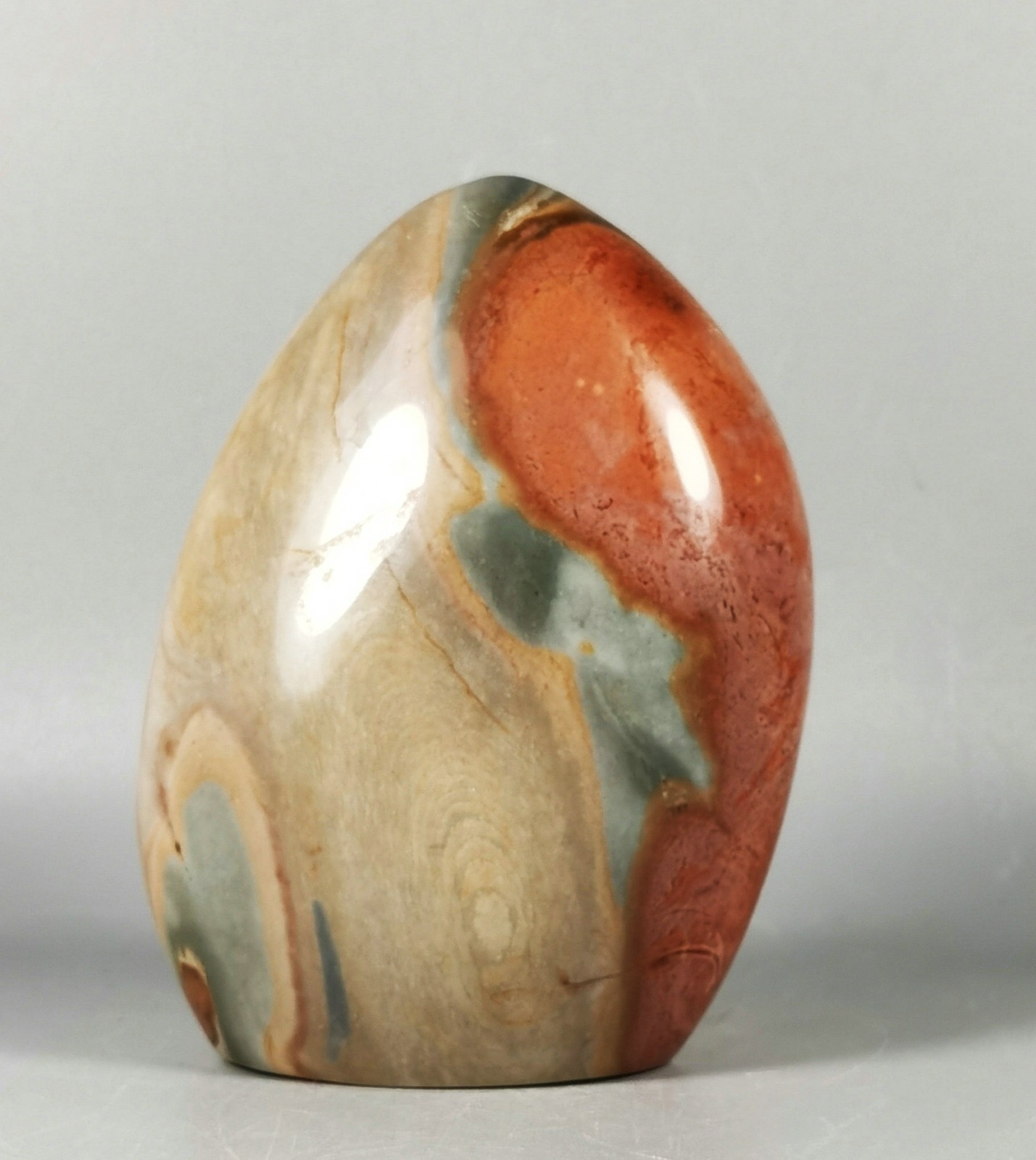 Natural Rare Polished Polychrome Jasper Freeform Standup Reiki Stone Healing