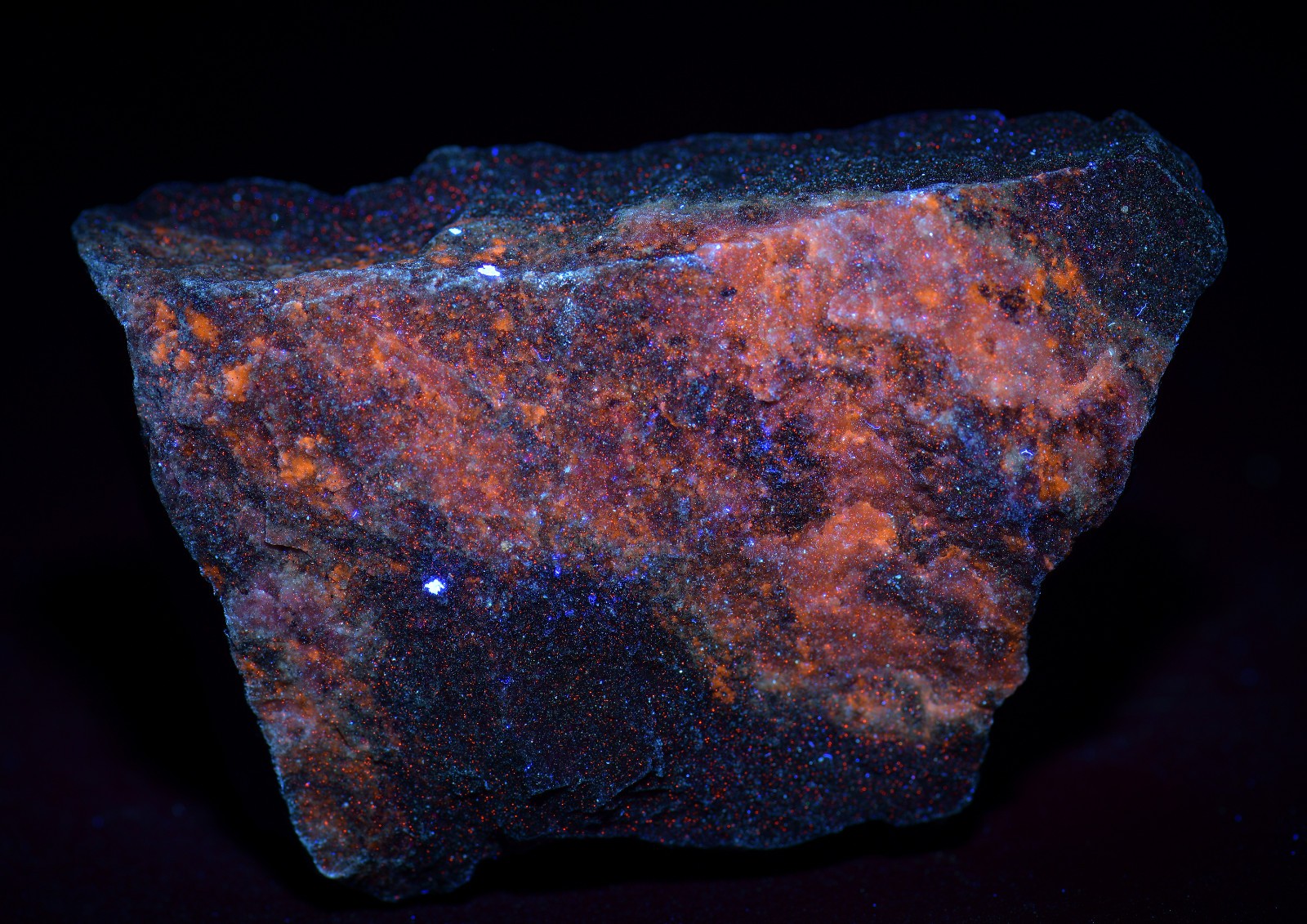 Svabite on matrix, rare, fluorescent. Langban Mine, Sweden. 166 grams.