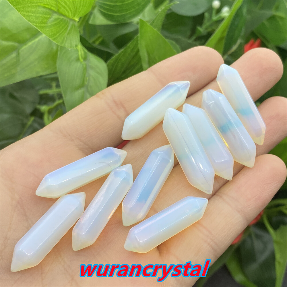A+ Obelisk Opalite Quartz crystal skull Wand Double Point Healing DIY gift 10pcs