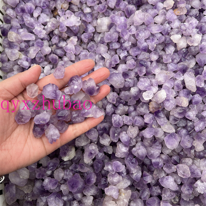 Natural Amethyst Rough Quartz Crystal Mineral Specimens Reiki Healing 8-12pcs