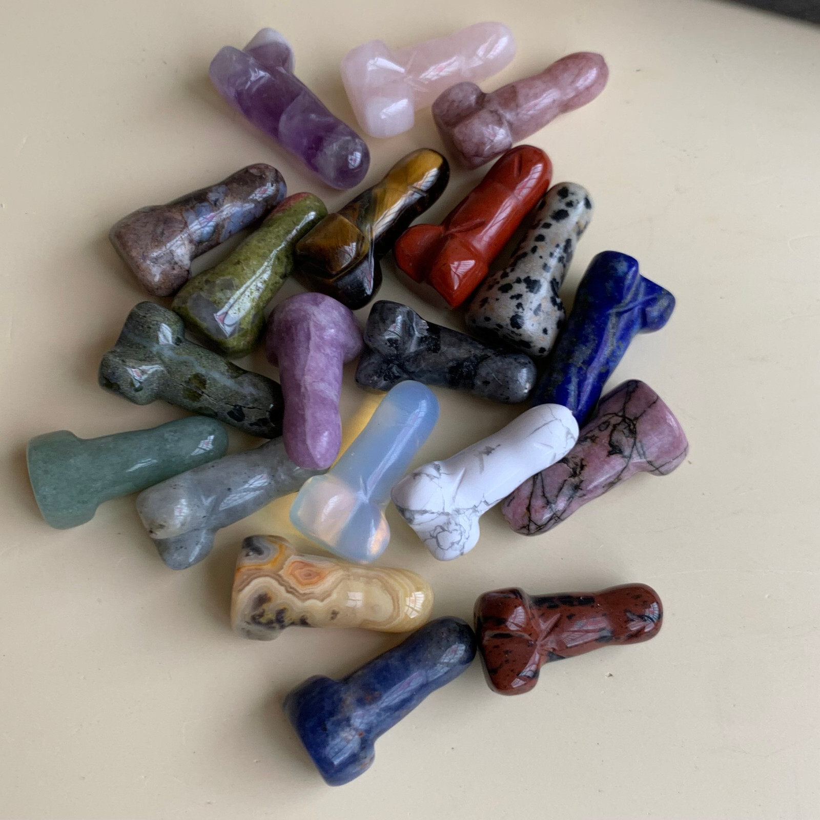 20pcs Natural male penis quartz Crystal Massager Sculpting wand gem healing