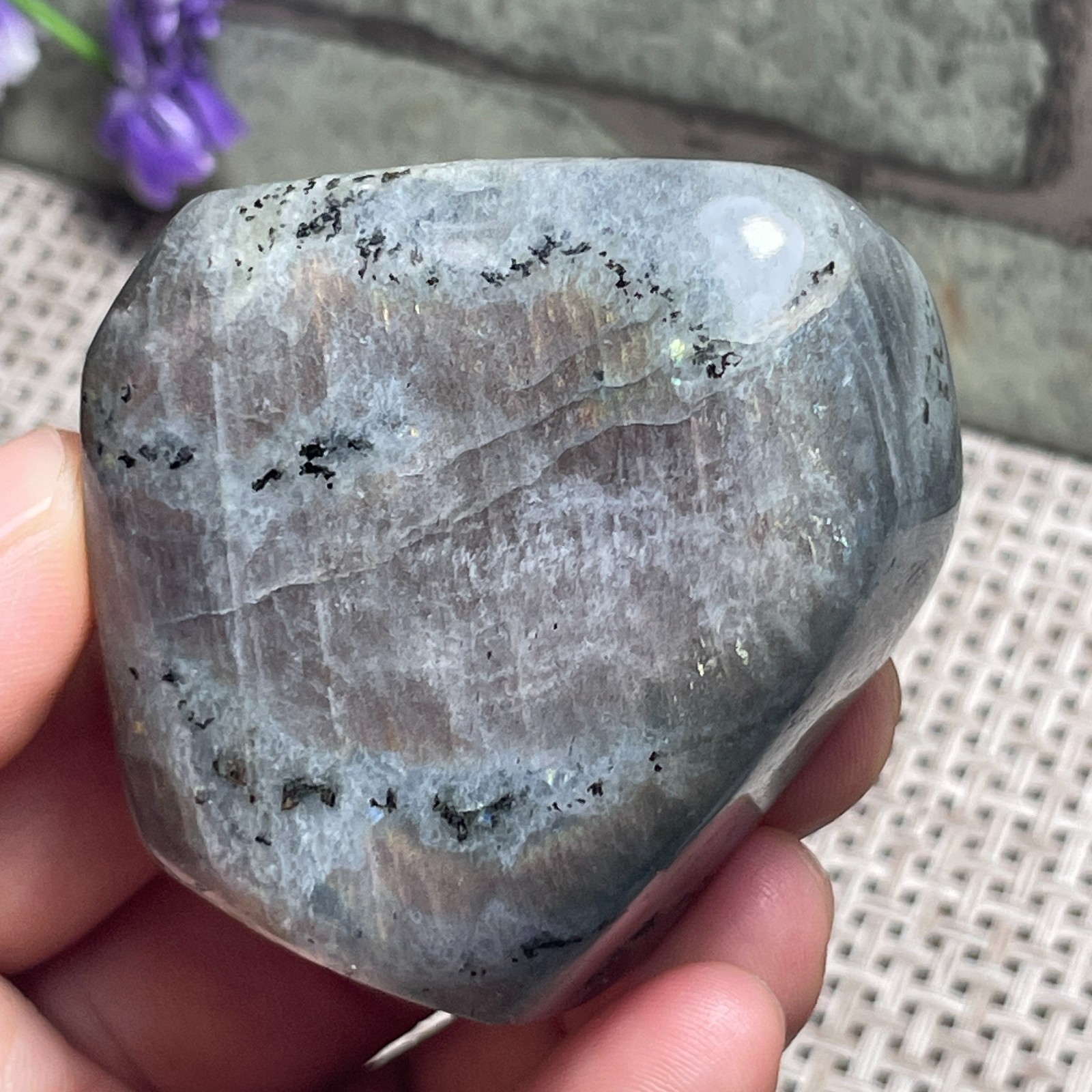 142g Natural Labradorite Crystal gemstone rough polished original Specimen AF3
