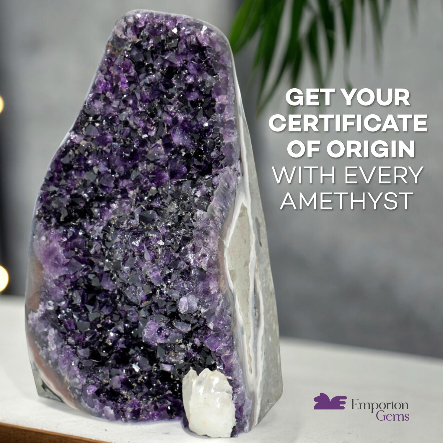 Amethyst Crystal Clusters 2-3 lb, 4-7″ Raw Geode Quartz Stone from Uruguay