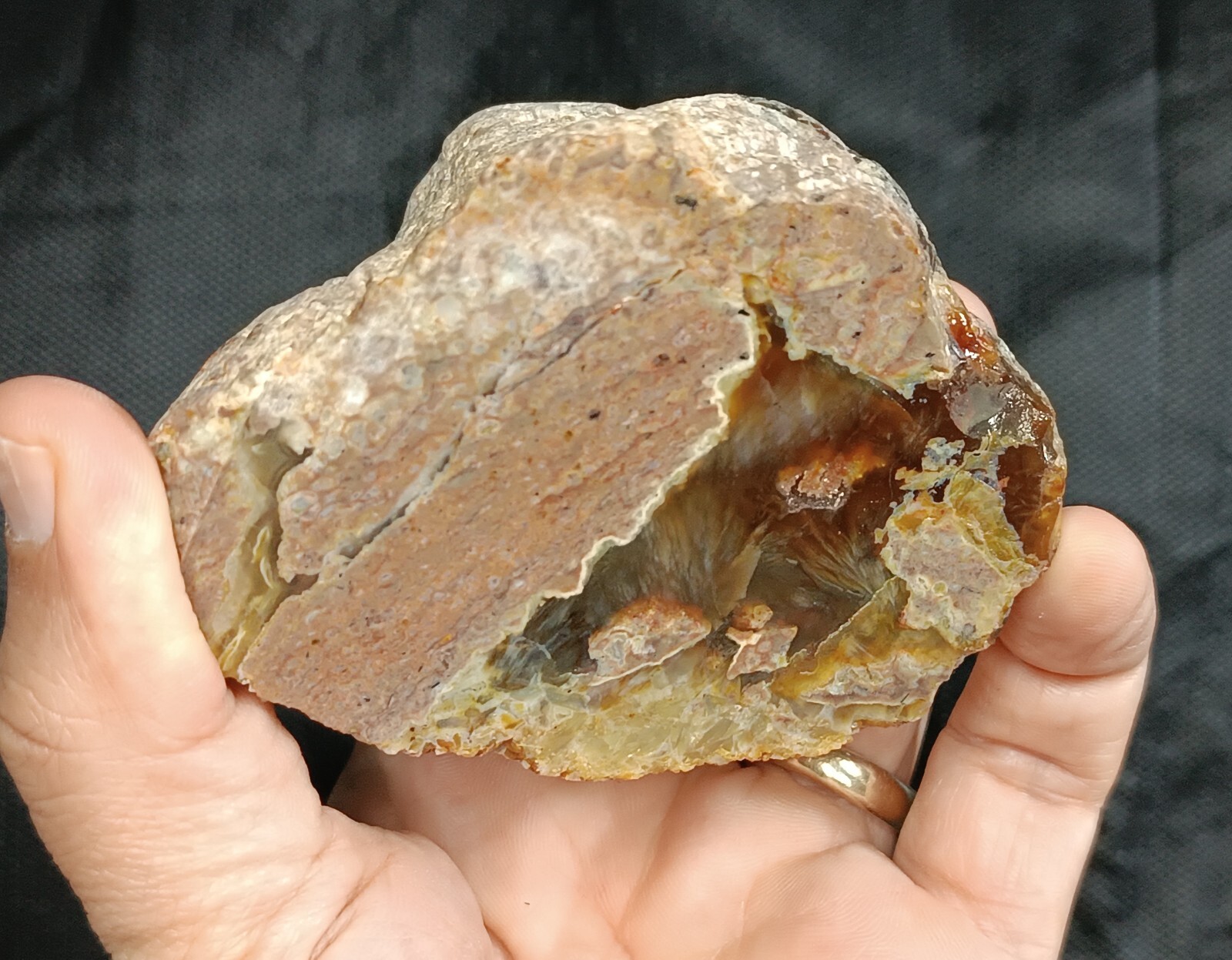 525g/1.16 lb turkish thunderegg agate stone, customs duty included