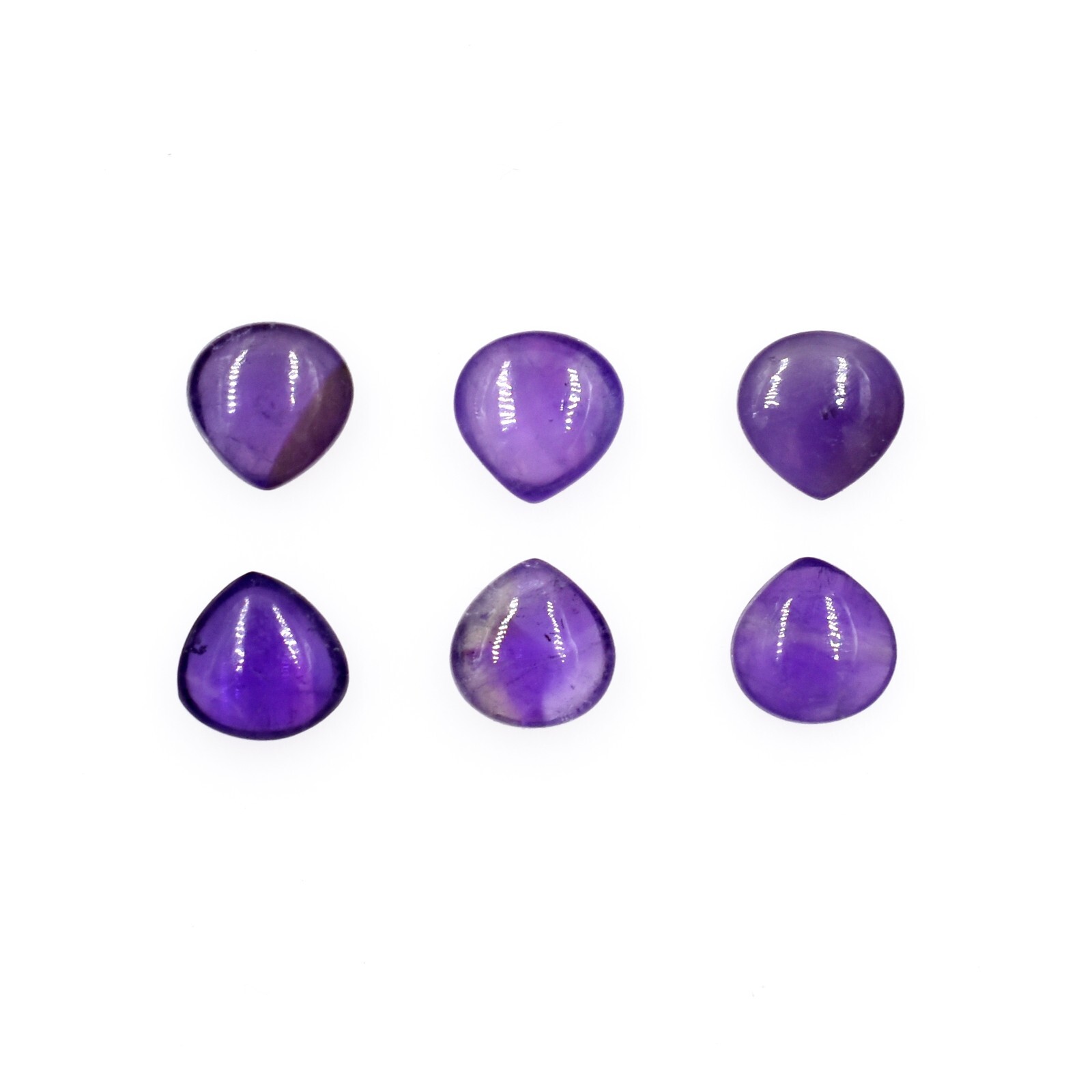 Natural Purple Amethyst Smooth Cabochon Loose Gemstone Mix Shape Wholesale Lots