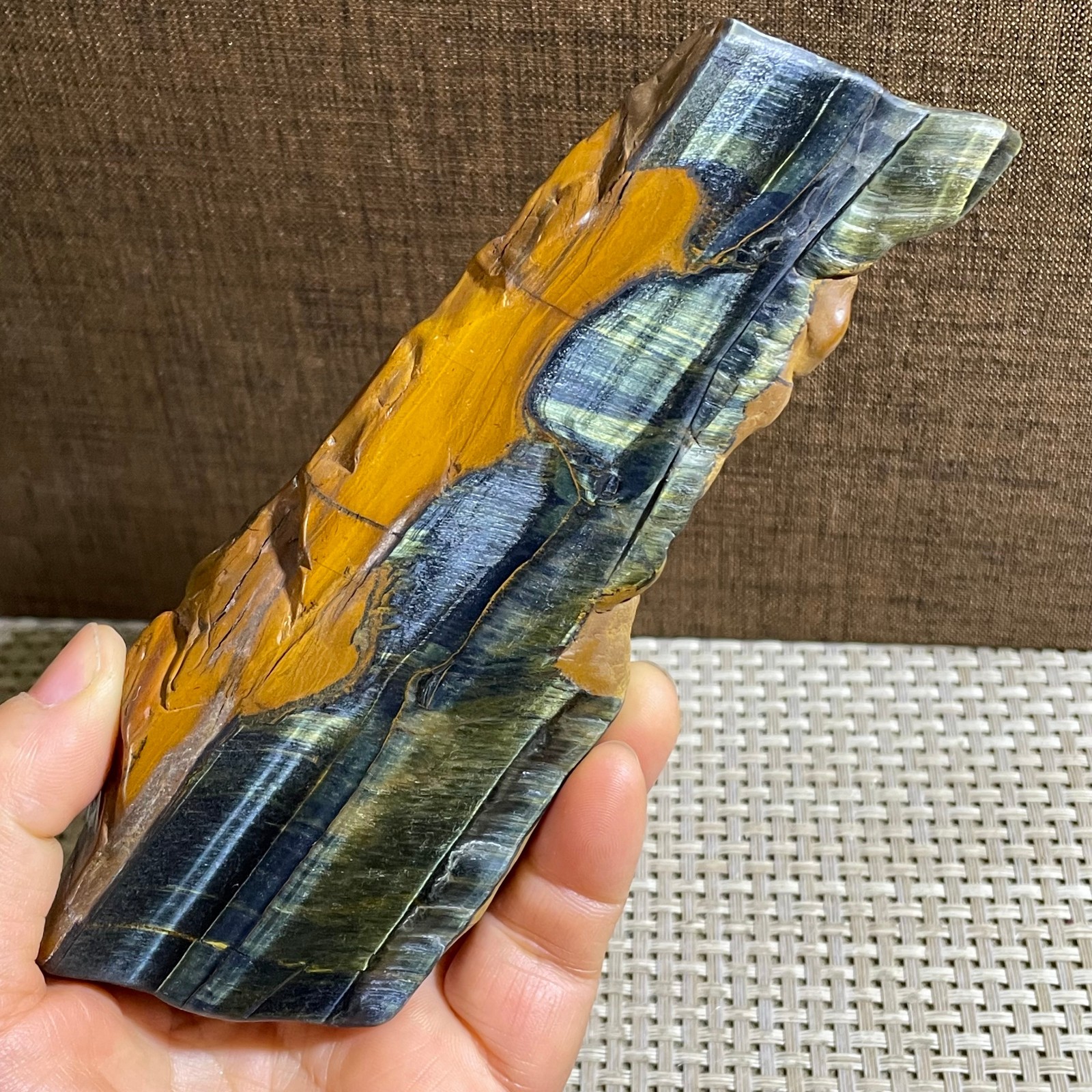 255g Natural tiger’s-eye Rough Raw Stone Rock Specimen Reiki healing