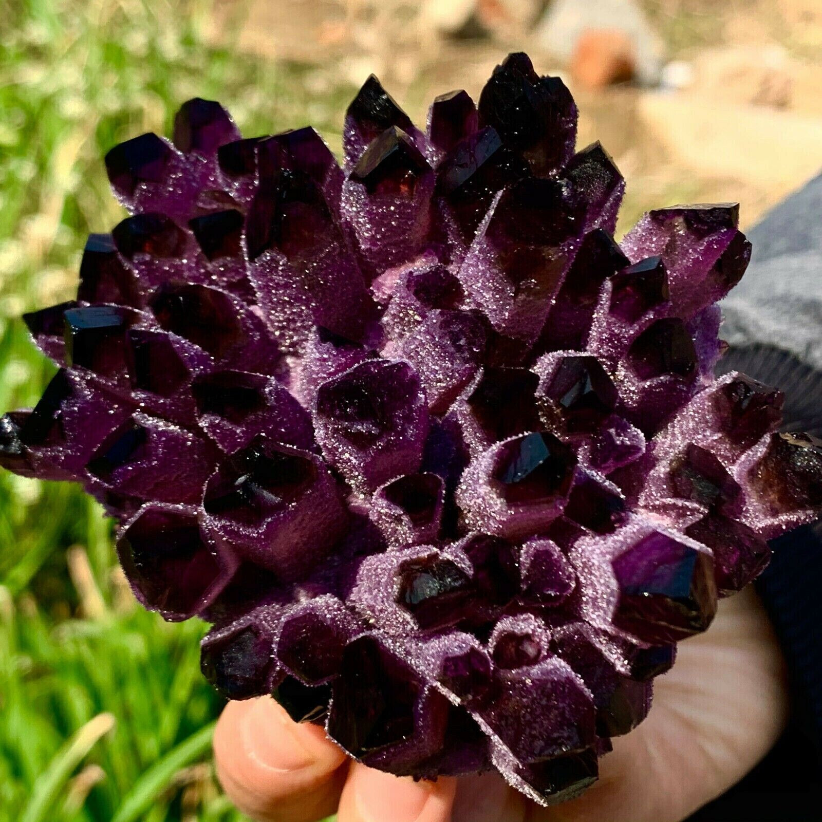 300g+ New purple Phantom Quartz Crystal Cluster Mineral Specimen Reiki Healing