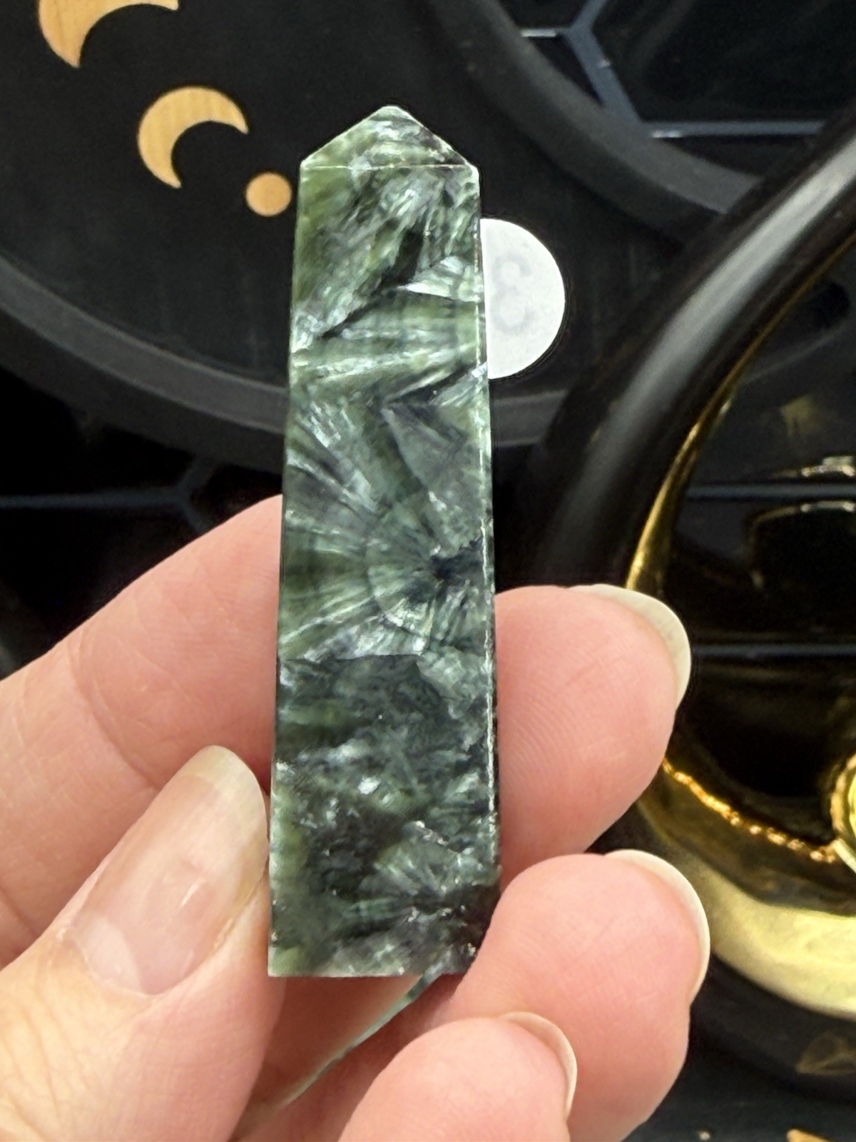 Natural Seraphinte Mini 4-sided points great patterns on these Free shipping