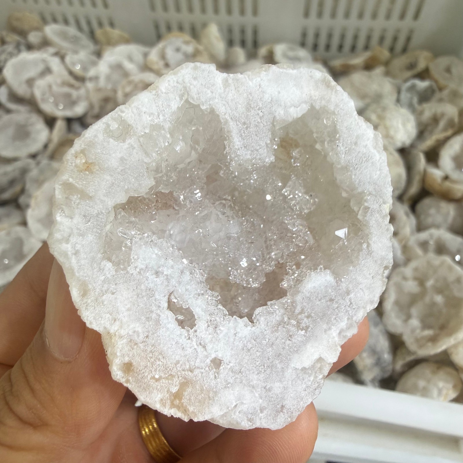 natural White crystal Cave run-of-mine quartz crystal Healing gift random 1pc