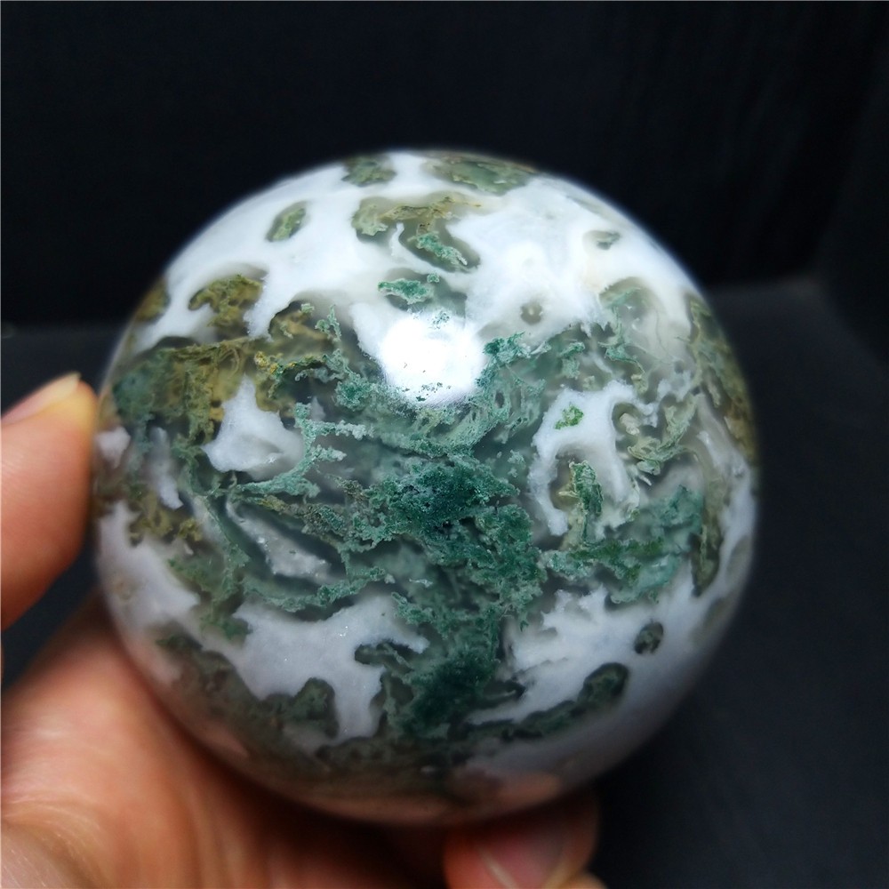 RARE 620.4G Natural Polished Colorful Agate stone Ball Healing Madagascar A419