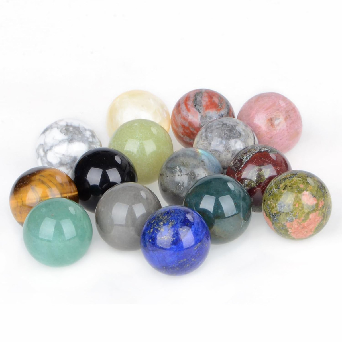 20mm Solid Gemstone Polished Rocks Minerals Crystal Healing Orb Ball Sphere