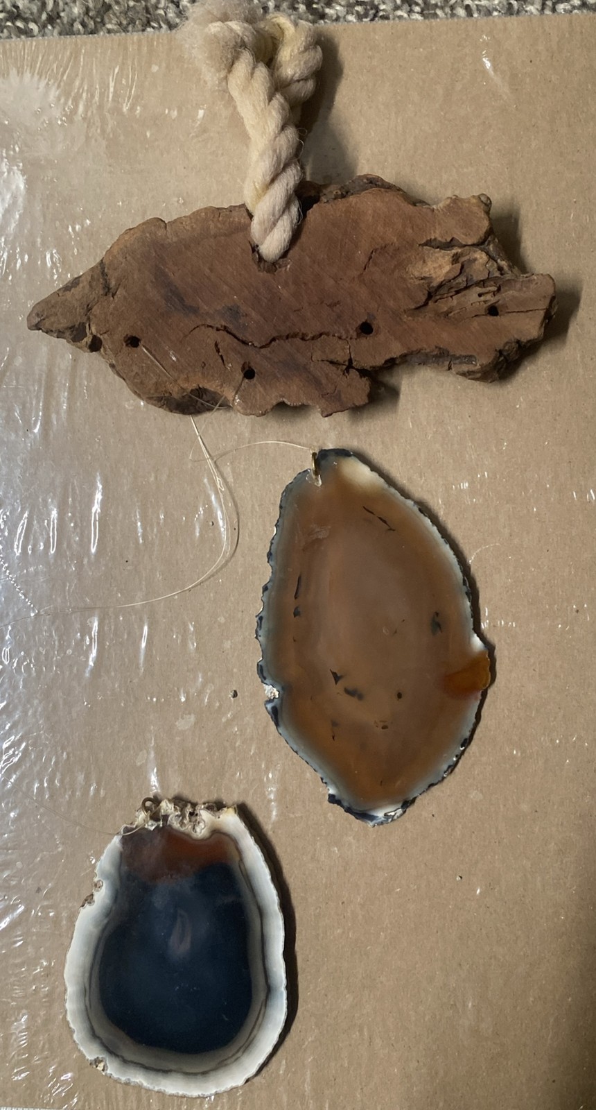 Agate Slices Hanging Chimes