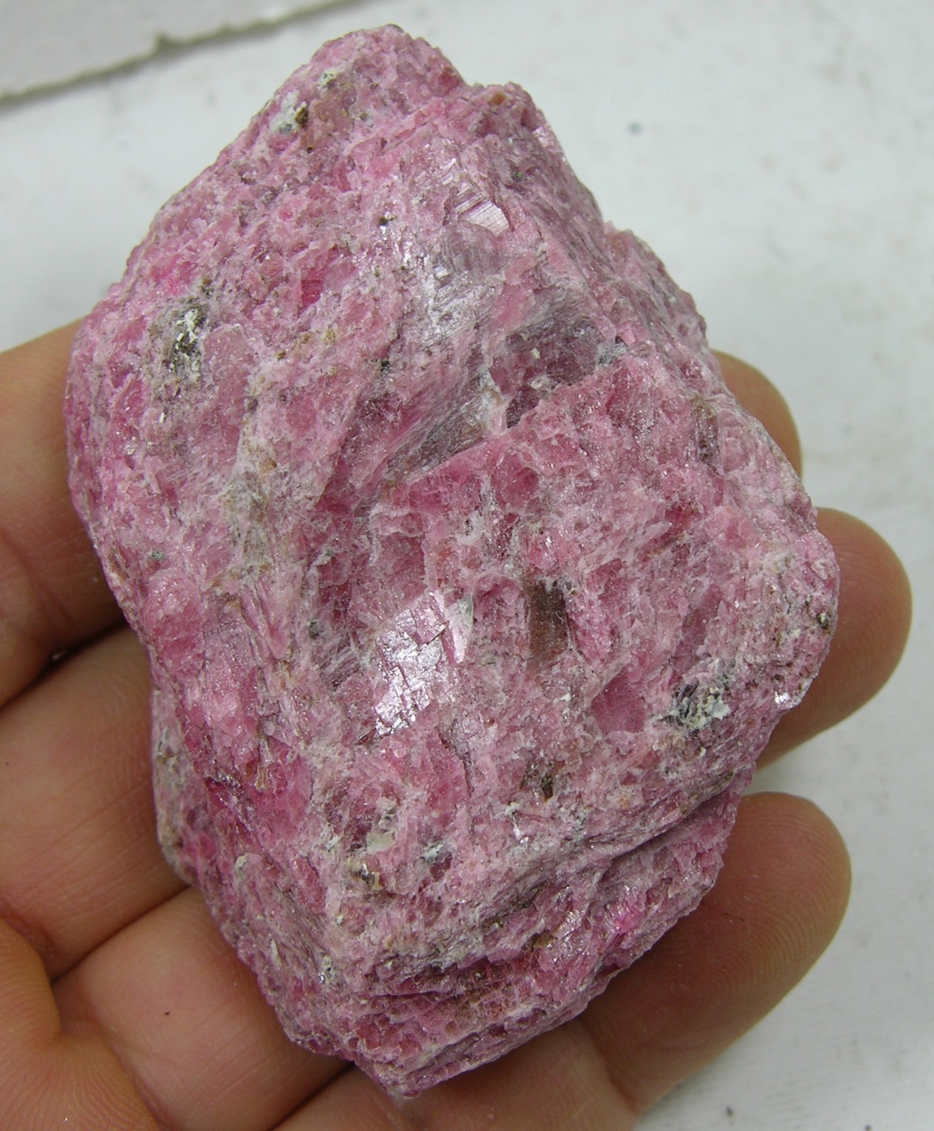 #6 112.00g Brazil 100% Natural Raw Rough Red Rhodonite Specimen 4.00 oz 68.00mm