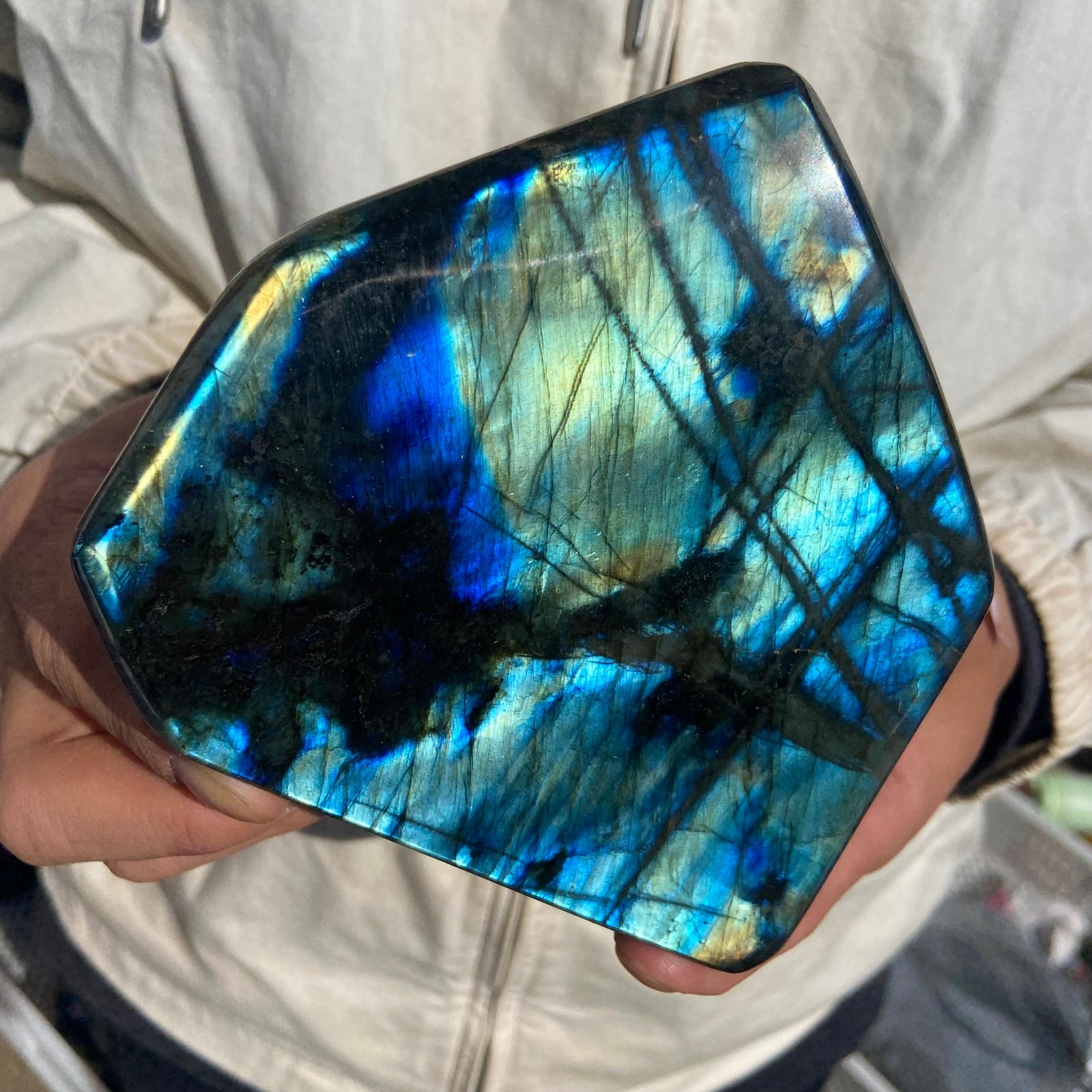 3lb Natural Gorgeous Labradorite Quartz Crystal Stone Specimen Healing