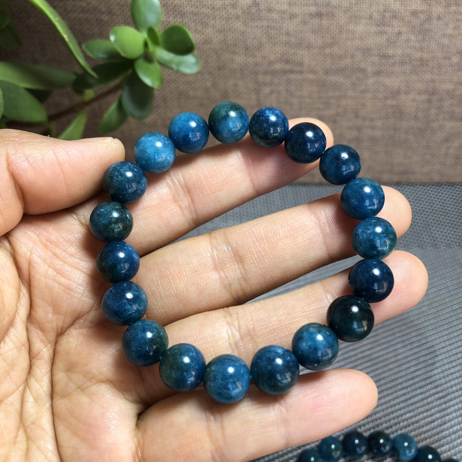 2pcs Natural Polished Apatite bracelets Crystal ball sphere Specimen 10mm A1280