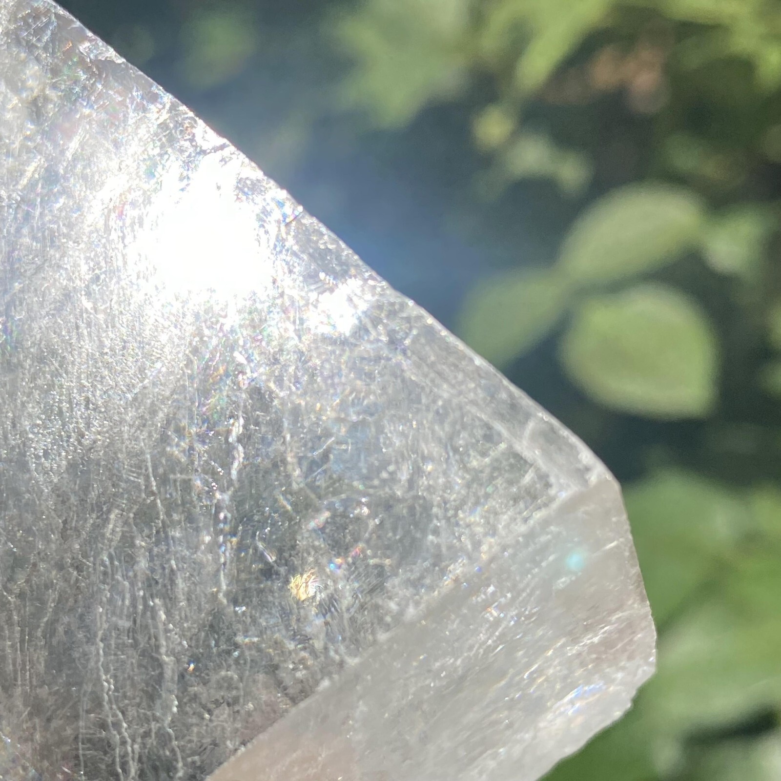 129g Natural Rainbow White Calcite Cube Specimen Crystal Quartz Healing Reiki
