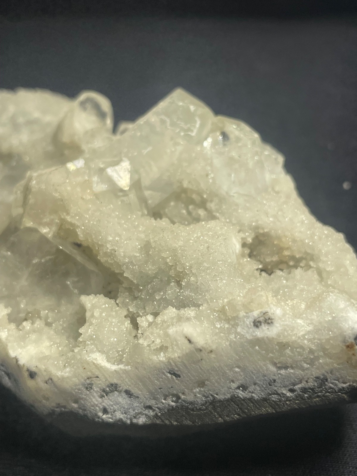 Natural cluster Apophyllite crystal in coral spiceman 221 gr 11x6x3. 5 cm