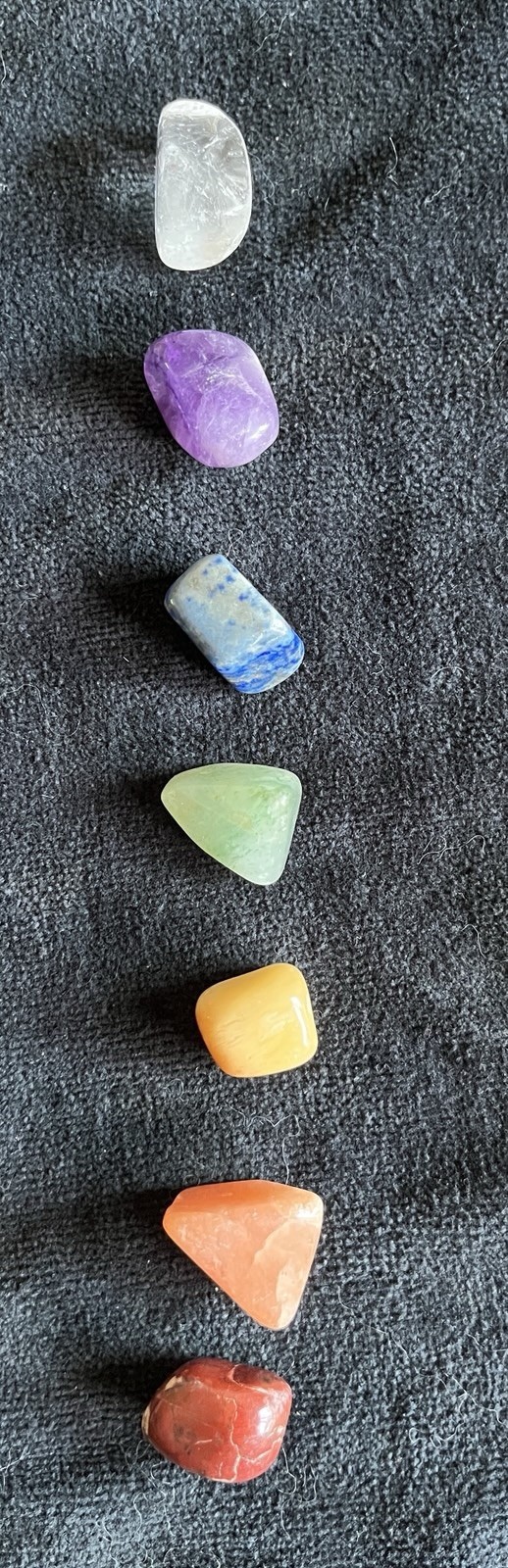 Set Of 7 Chakra Stones With Blue Storage Bag – Pre Owned