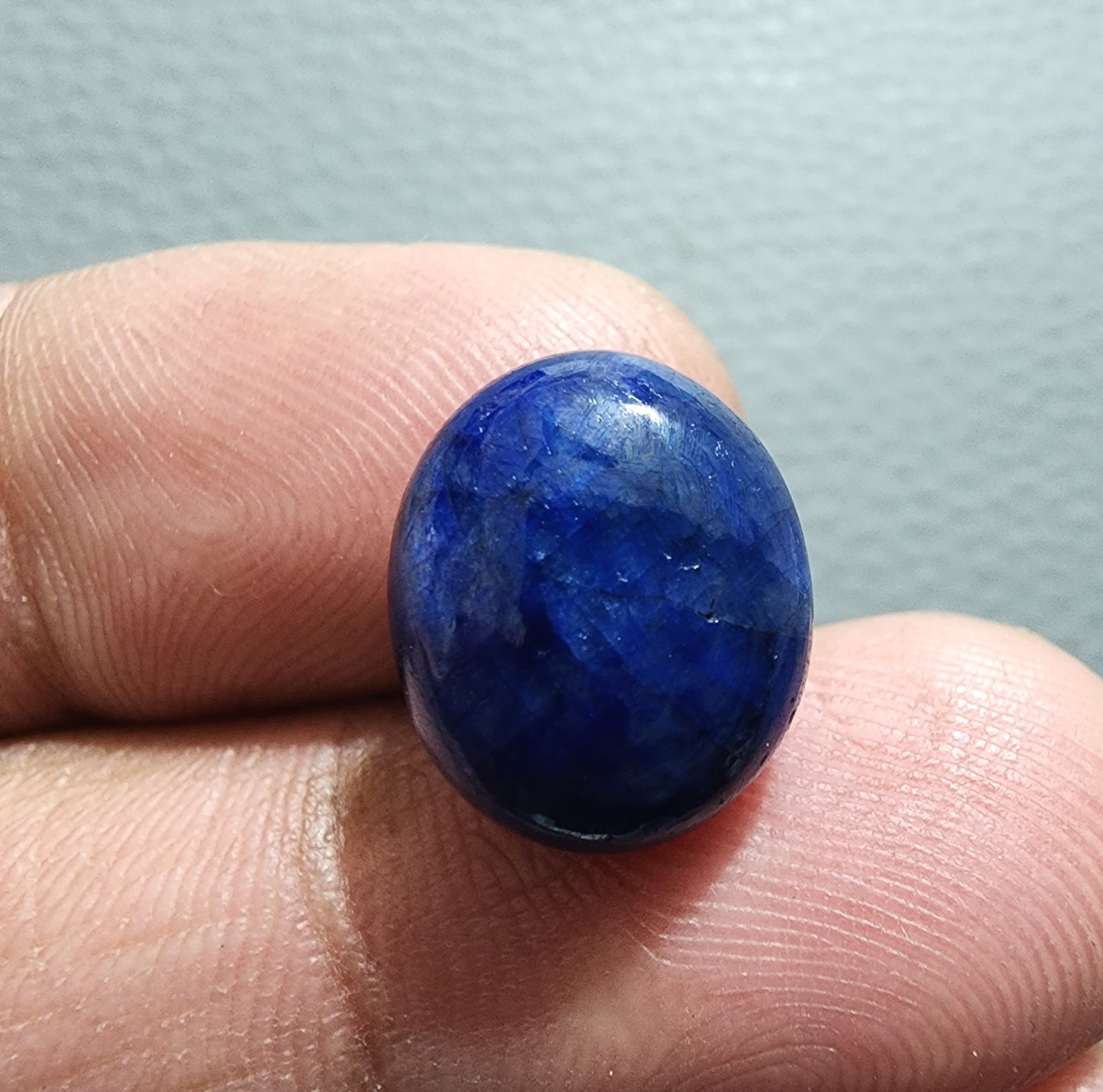 14.80Ct Rare Blue Sapphire Oval Shape Cabochon Loose Gemstone Smooth Polished