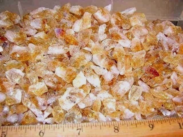 Citrine mine rough crystal smaller size Brazil 1/4-1 inch 1/4 pound lot