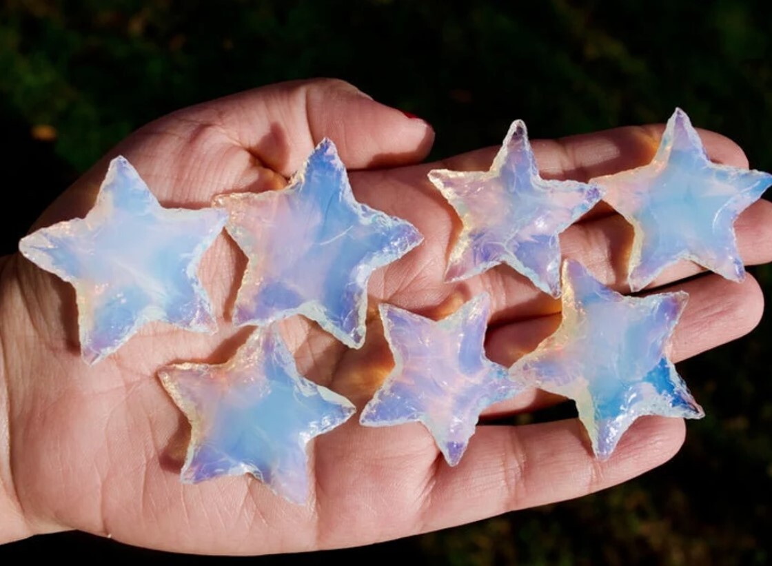 Bulk Opalite Star | Crystal Carved Stars | Star Shaped Bulk Crystals Wholesale