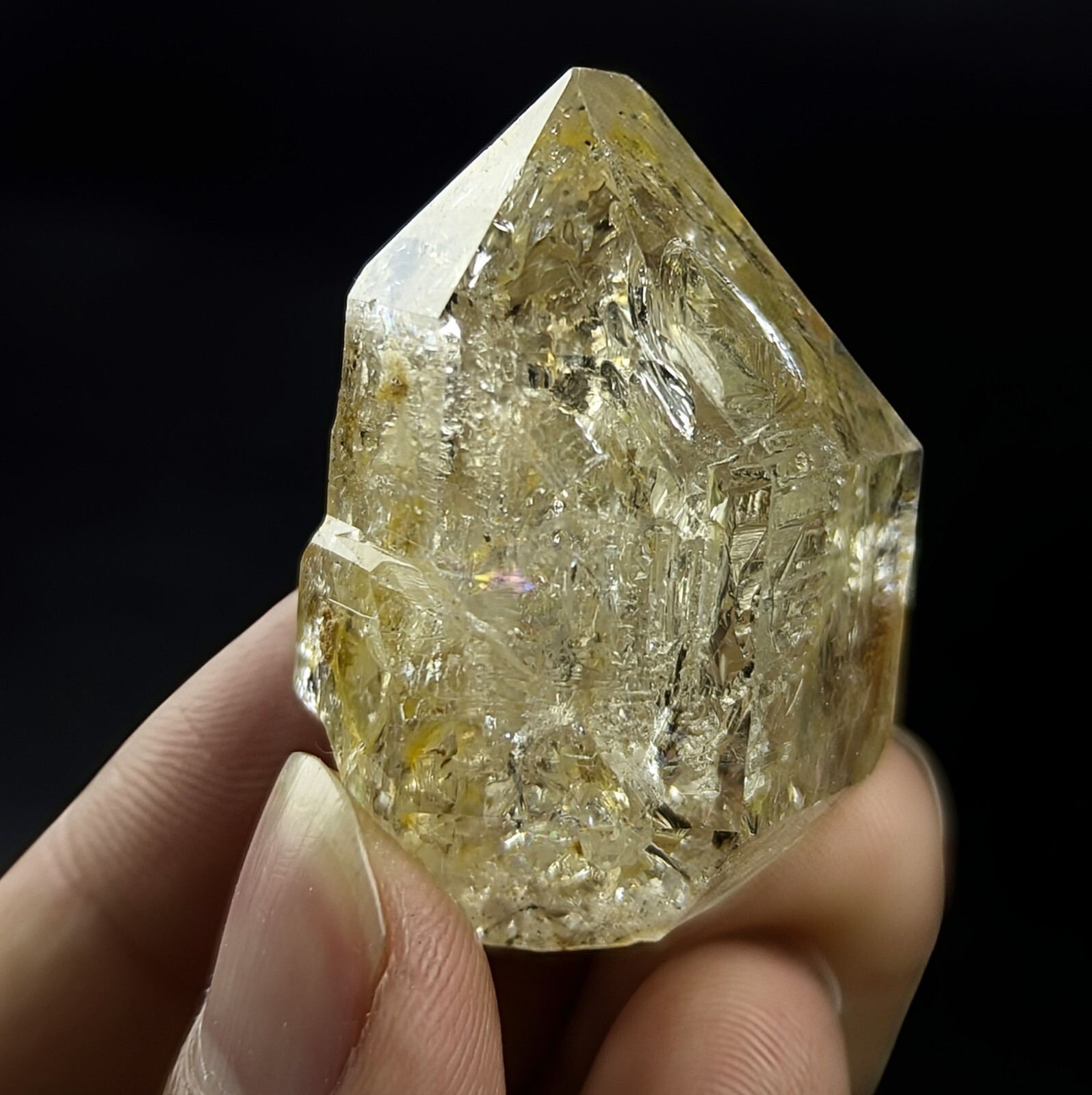 Clay Included Window Quartz Crystal, Terminated, From Pakistan, 35 Grams