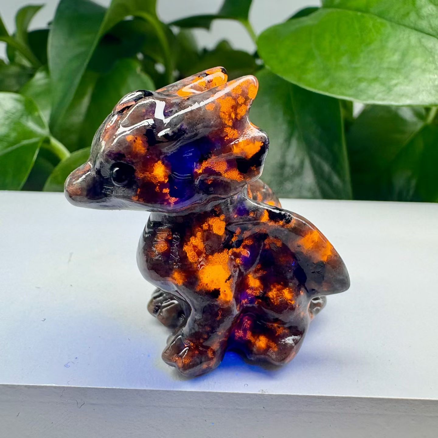 1pc Natural Mixed Quartz Crystal Carved Fly Dragon skull reiki healing gift