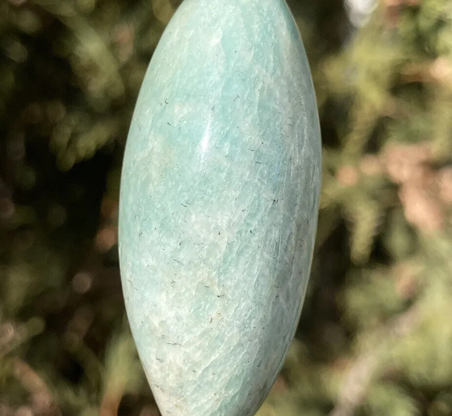 Handmade Polished AMAZONITE Healing Crystal Palm Stone Pebble MADAGASCAR 1.92″