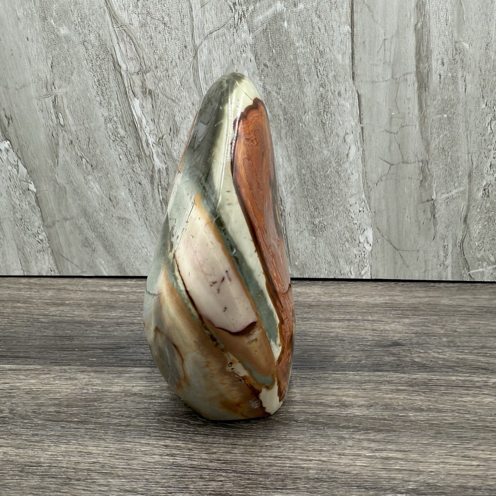 Large Polychrome Jasper Mineral Specimen 880 g 5″ Tall Madagascar Display