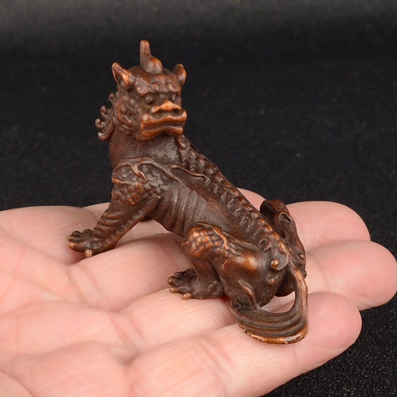 150g Ancient Chinese Handcrafted.Brass Exquisite.Unicorn Mountain in Tibet.gift