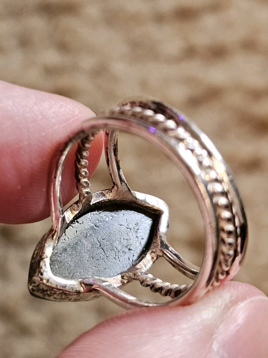 Sterling Silver Labradorite Ring, Size 7, Crystals & Stones, Mineral Specimen