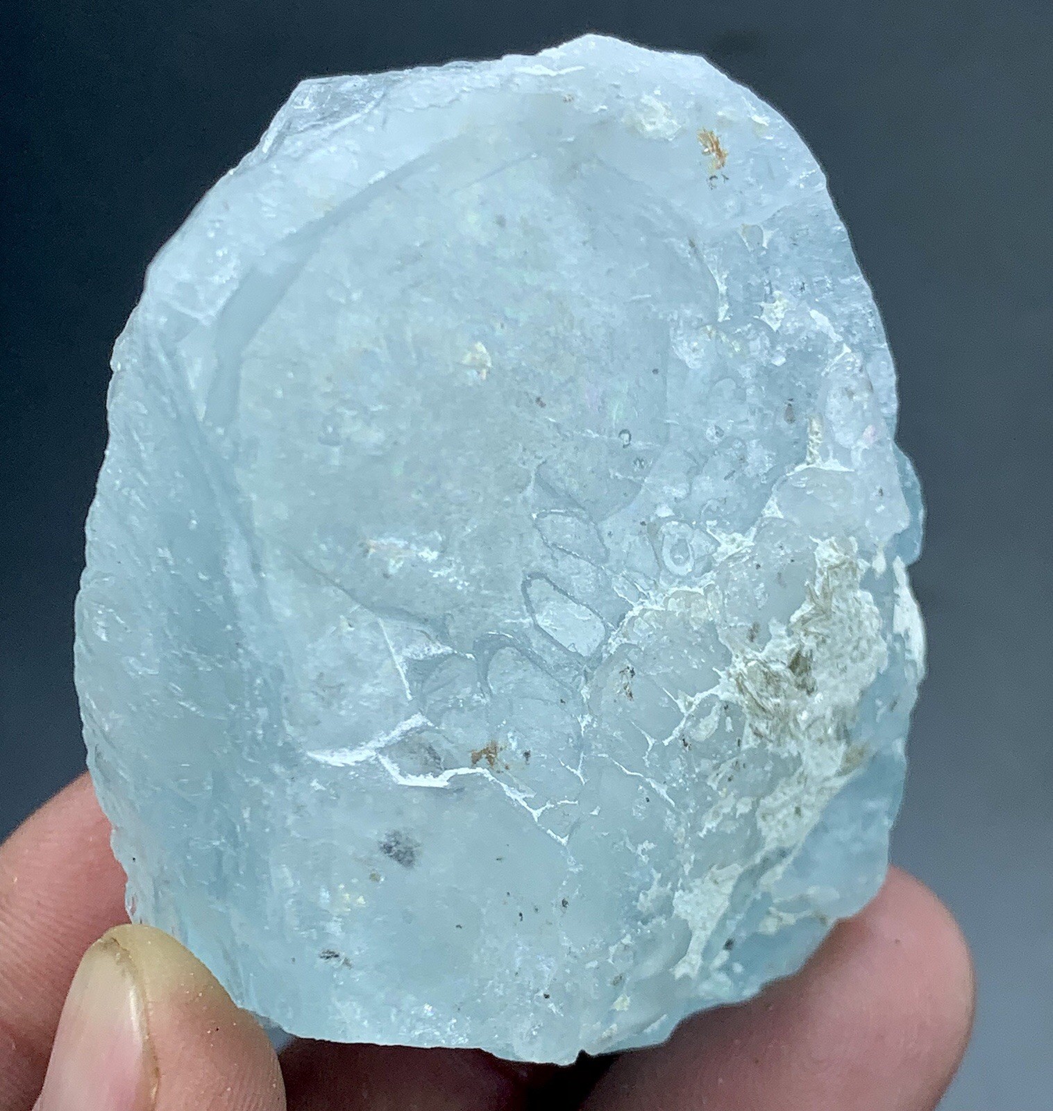 Natural Aquamarine, Afghanistan Crystal Specimen, 143 Gram (59x49x26mm)