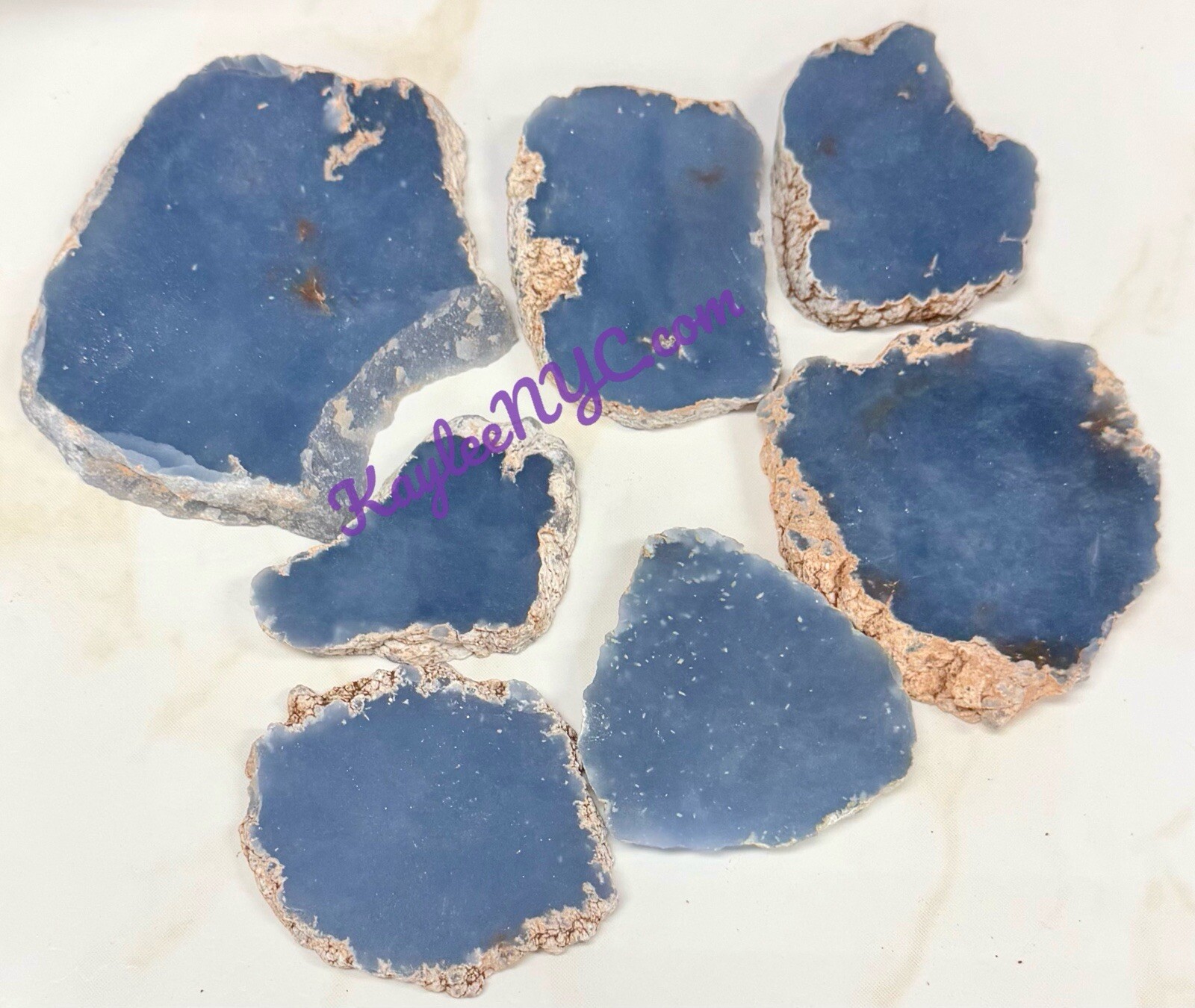 Wholesale Lot 2 Lbs Natural Angelite Slabs Crystal Healing Energy