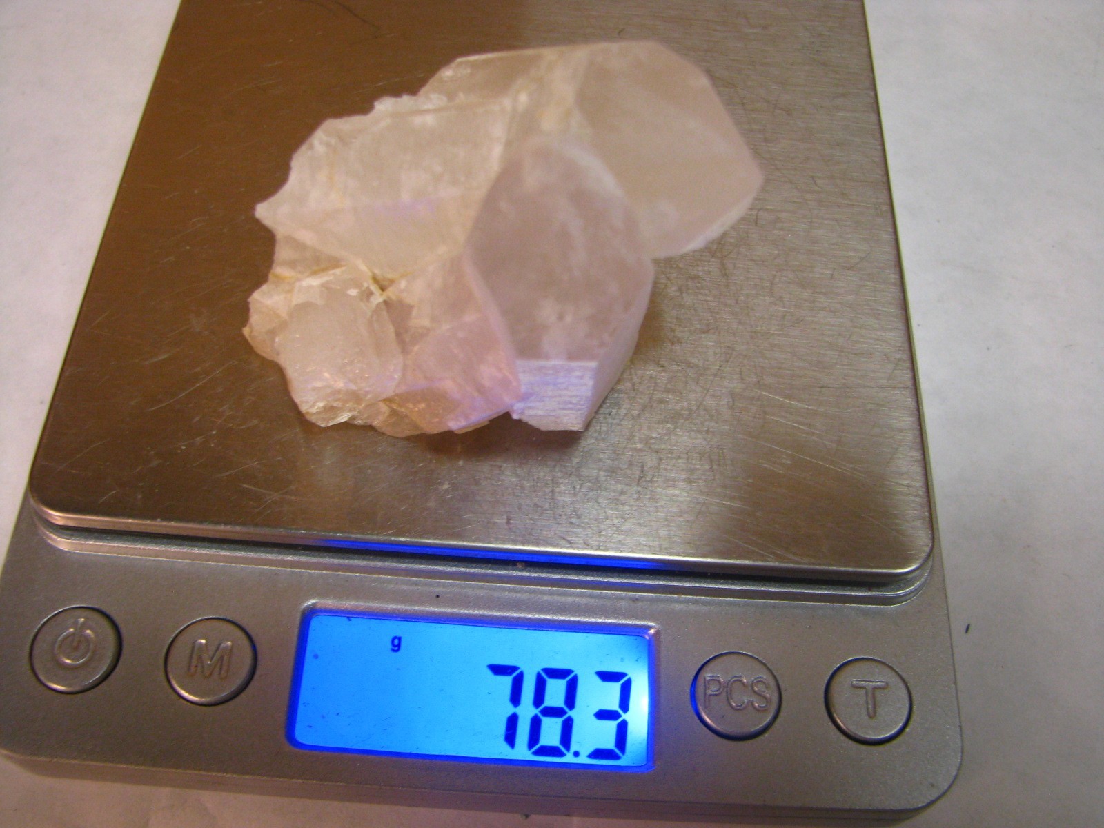 2 WHITE QUARTZ CRYSTAL CLUSTERS 2.4in & 1.84in ARKANSAS USA #216
