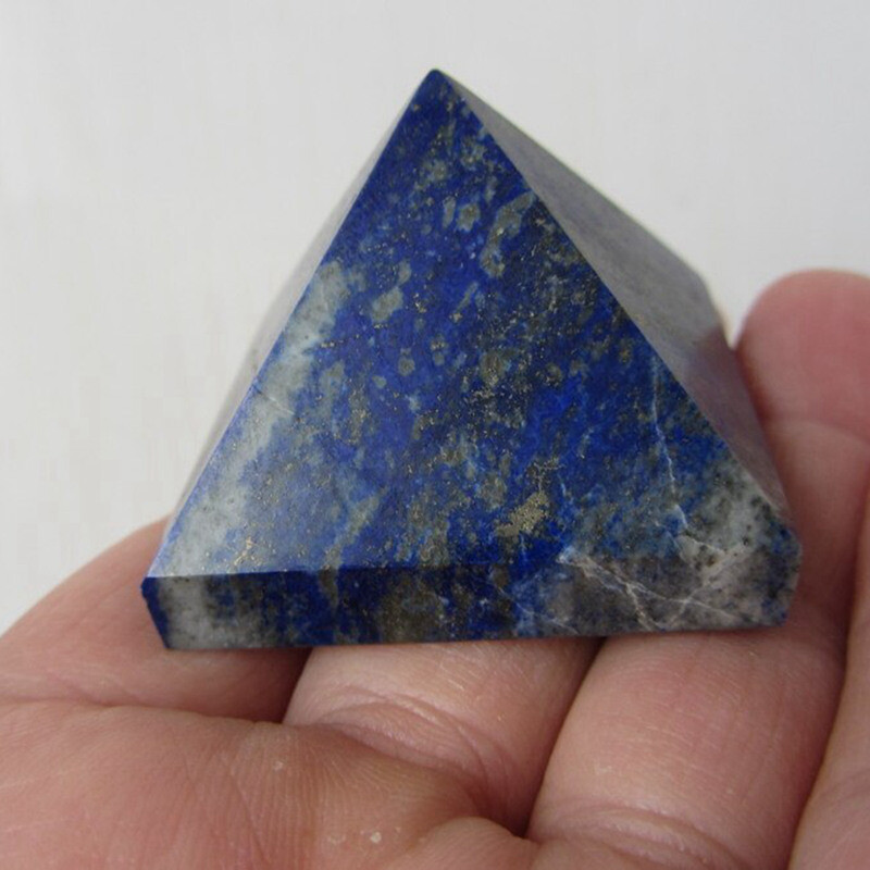 Natural Lapis Lazuli Quartz Crystal Orgonite Energy Pyramid Chakra Healing Stone