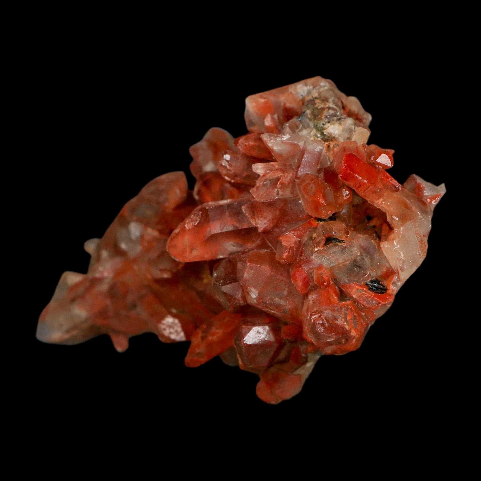 3.8″ Natural Red Ferruginous Quartz Crystal Cluster Mineral Specimen Morocco
