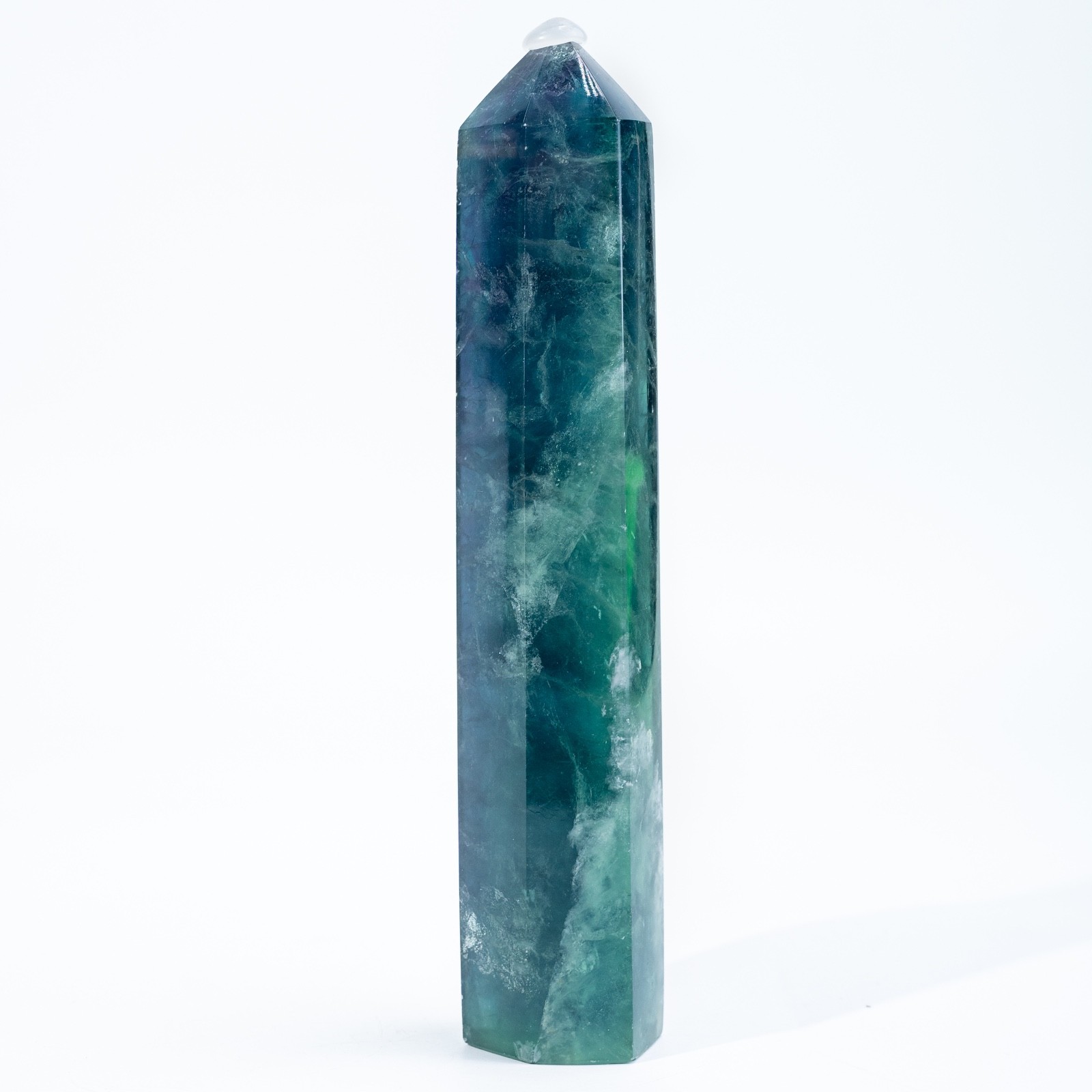 Blue-Green Fluorite Tower | 100% Natural Fluorite | Hand-Carved ｜Natural Quartz