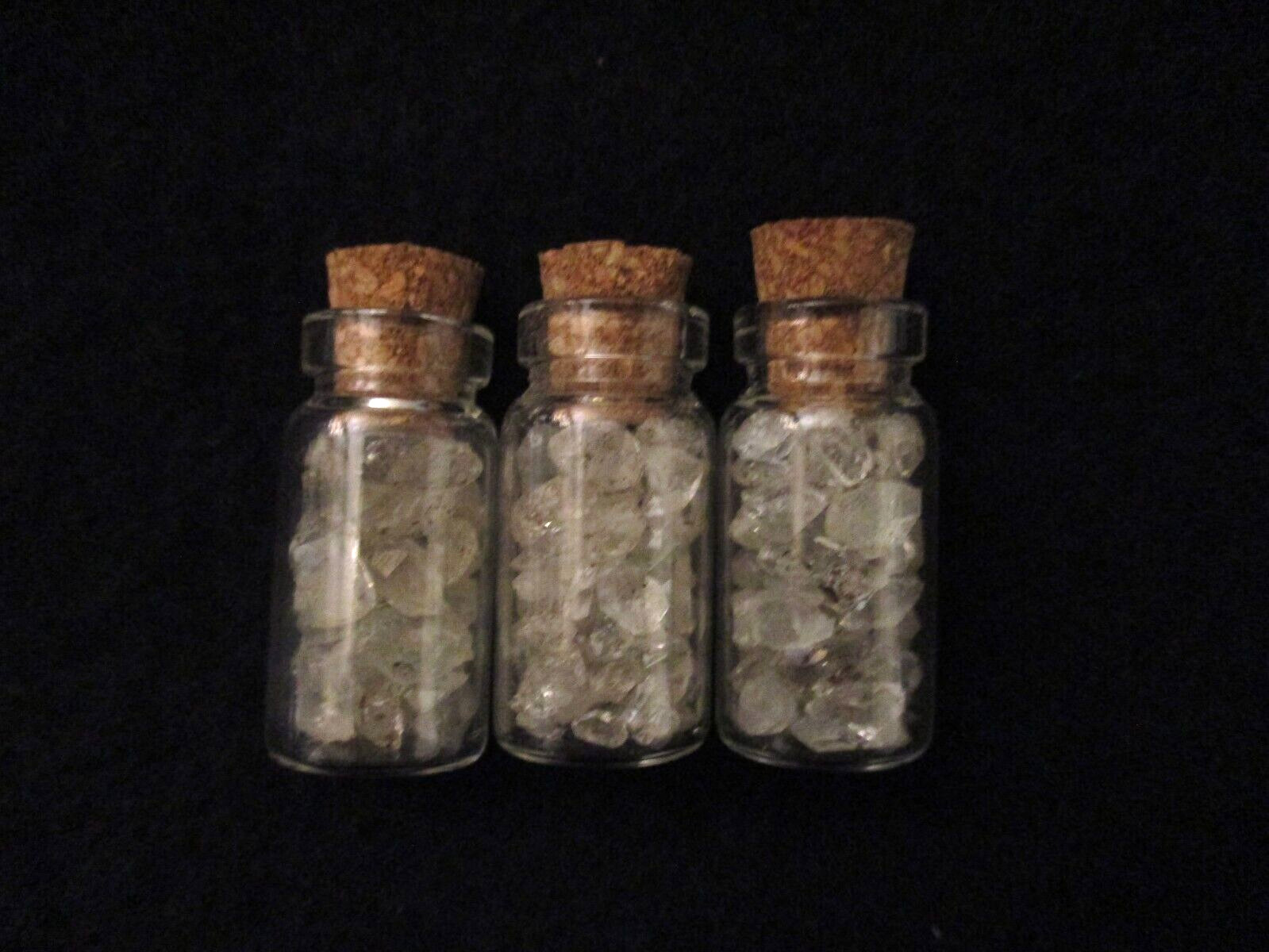 3 – Quartz Crystal Filled Glass Jars E75