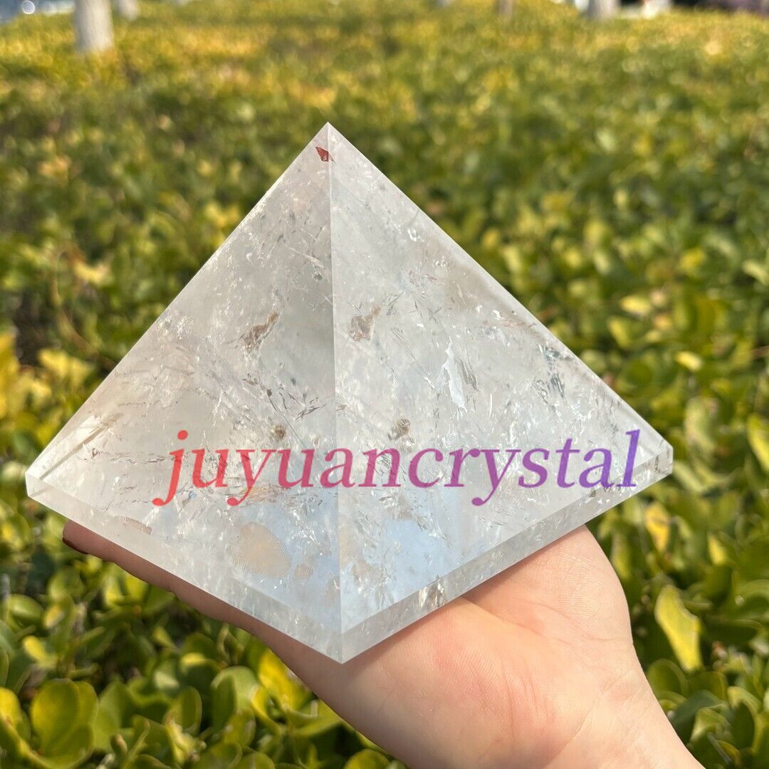 3.3LB+ Natural Clear Quartz Pyramid Crystals Tower Point Wand Healing 1pc AAAA+