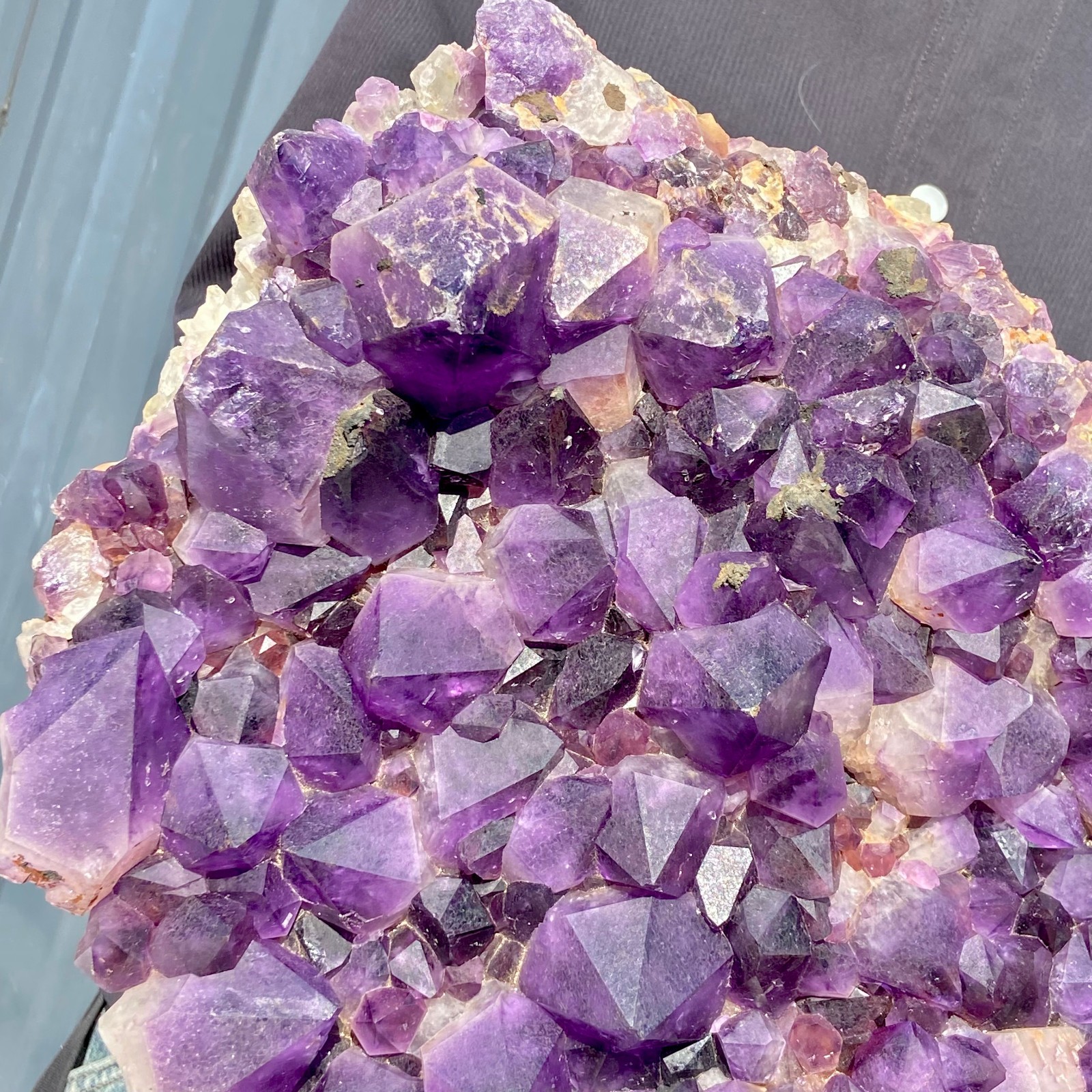 42.54LB Natural amethyst Cluster Quartz Crystal backbone mineral Specimen Healin