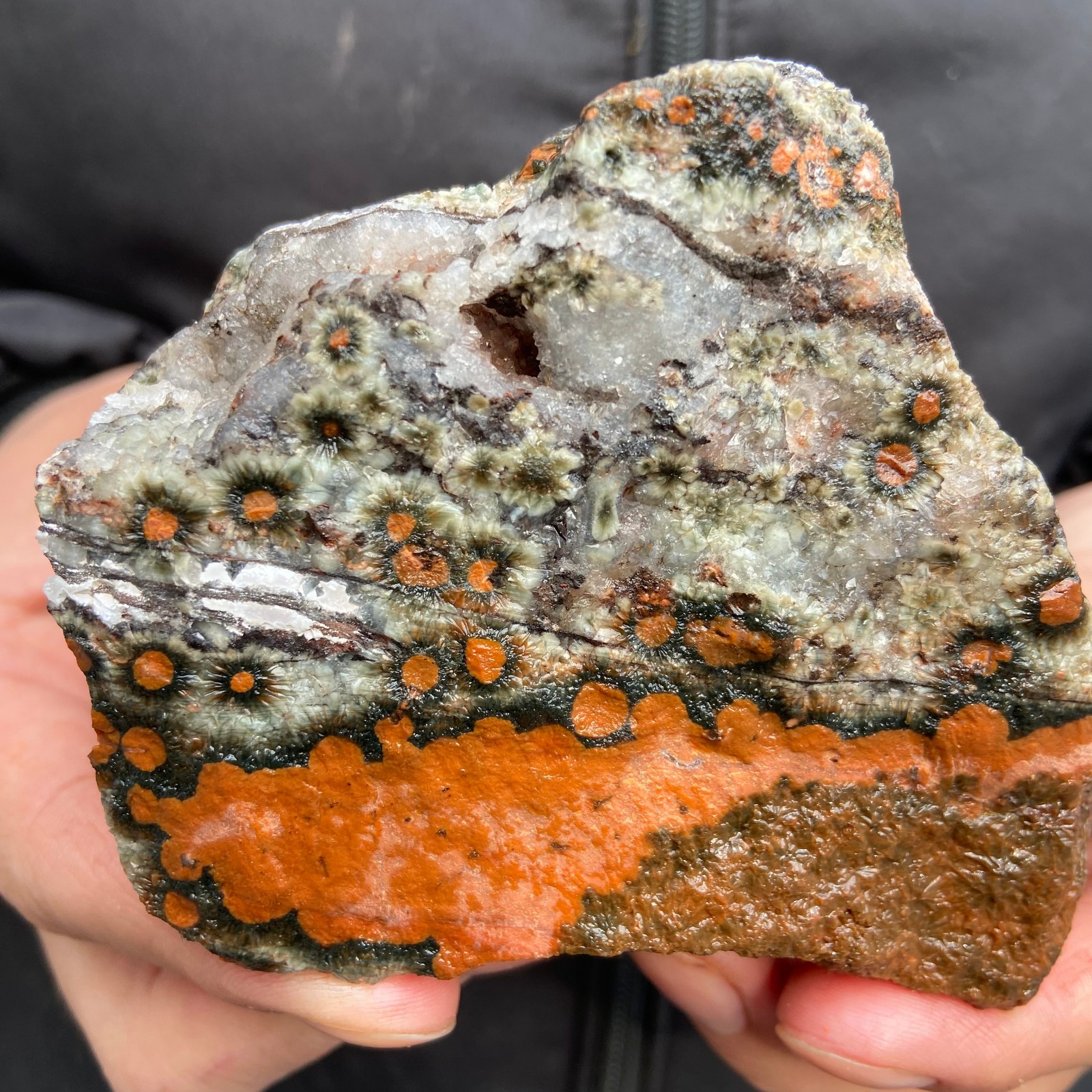 1.1lb Natural colourful ocean jasper raw stone crystal rough mineral specimen